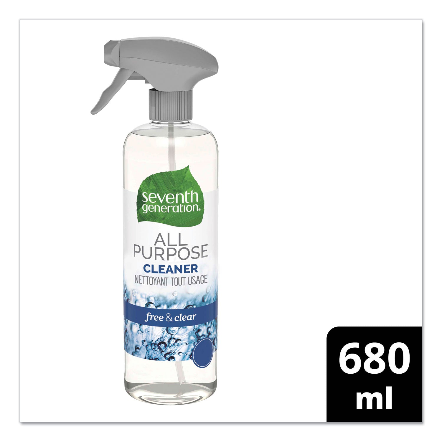 Seventh Generation® Natural All-Purpose Cleaner, Free and Clear/Unscented, 23 oz Trigger Spray Bottle