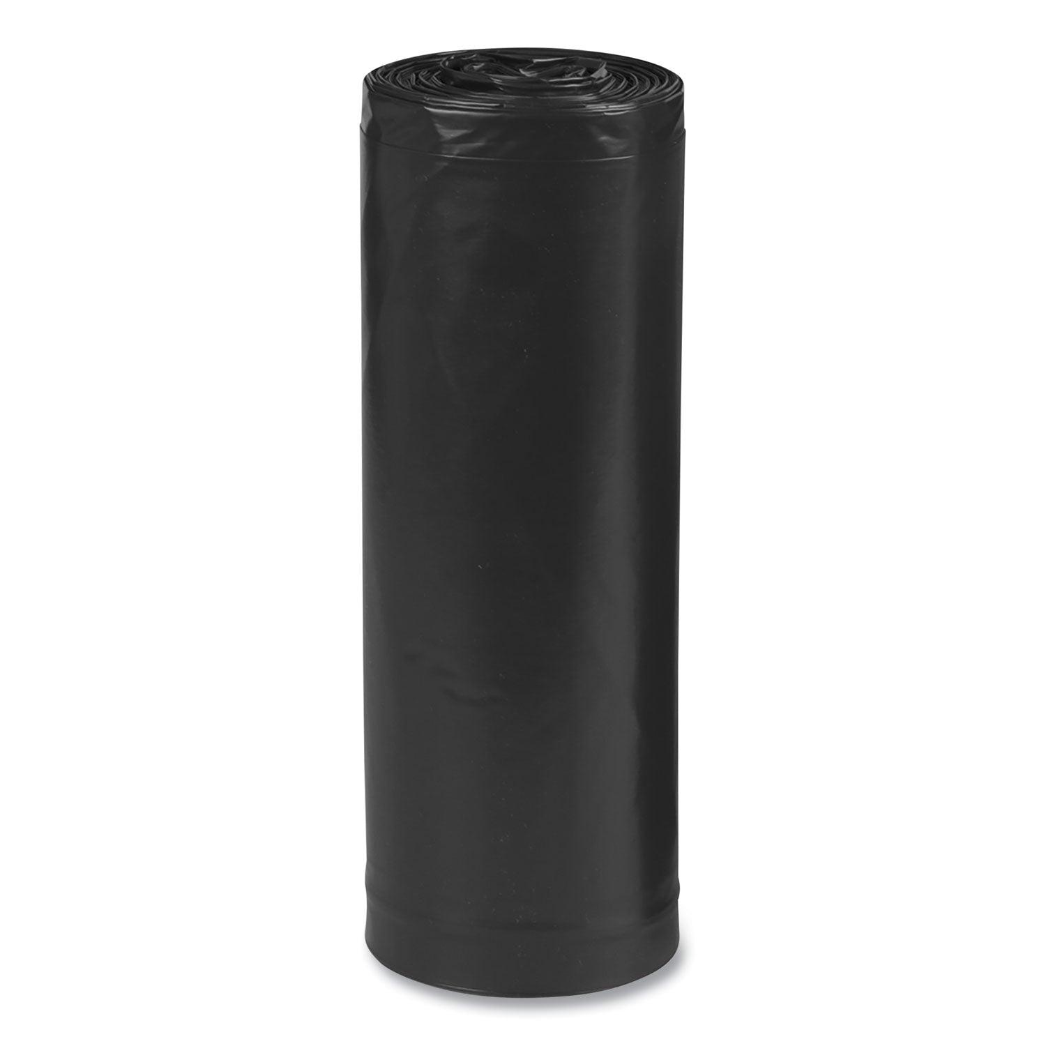 Earthsense® Commercial Linear Low Density Recycled Can Liners, 60 gal, 1.25 mil, 38" x 58", Black, 10 Bags/Roll, 10 Rolls/Carton