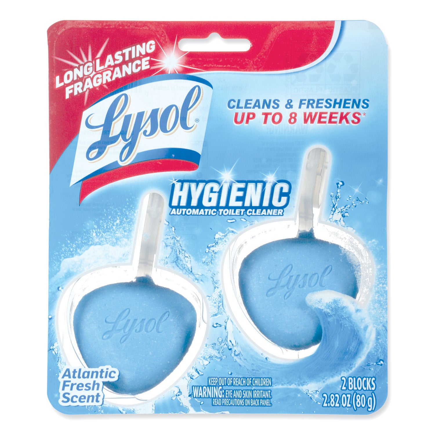 Hygienic Automatic Toilet Bowl Cleaner, Atlantic Fresh, 2/Pack