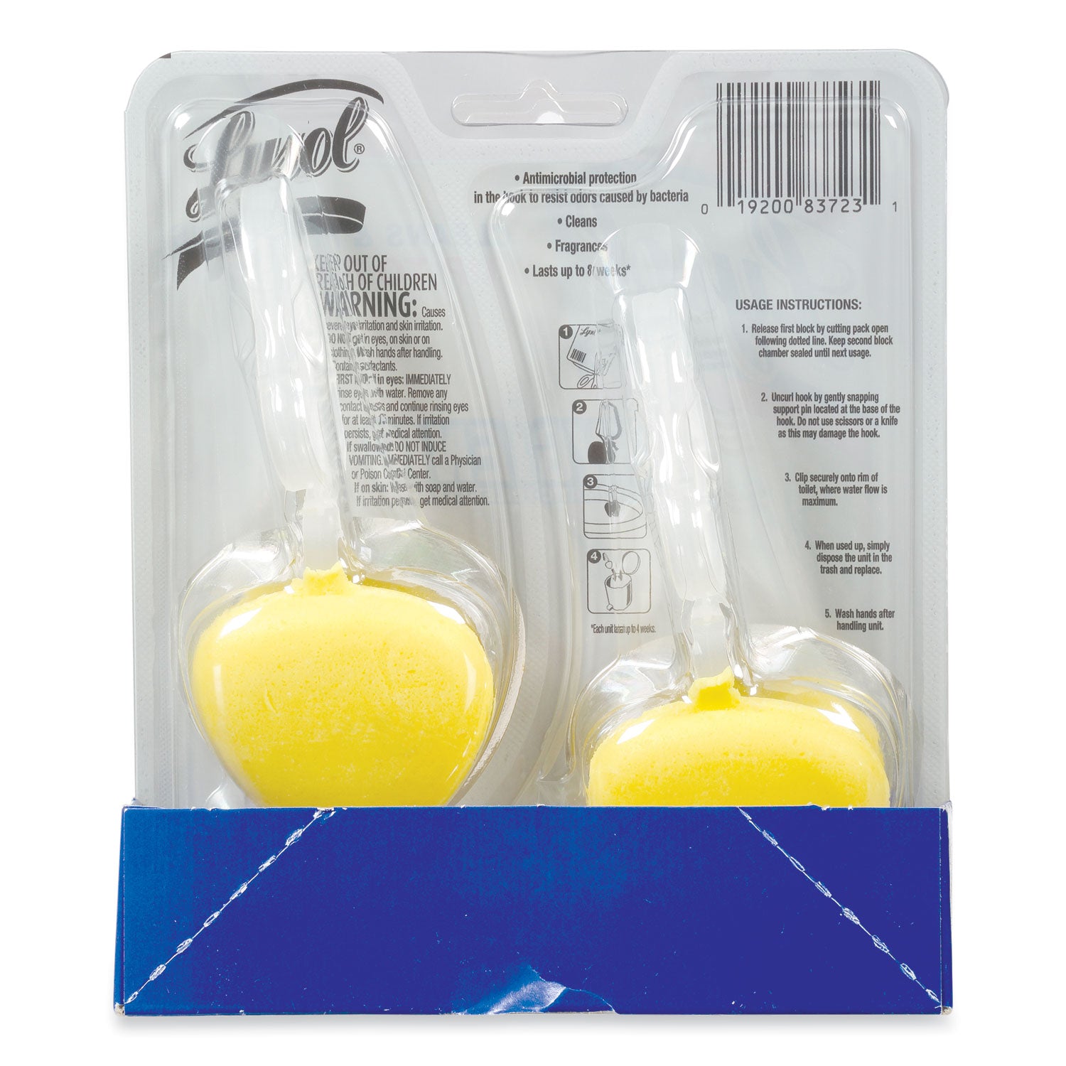 LYSOL® Brand Hygienic Automatic Toilet Bowl Cleaner, Lemon Breeze, 2/Pack