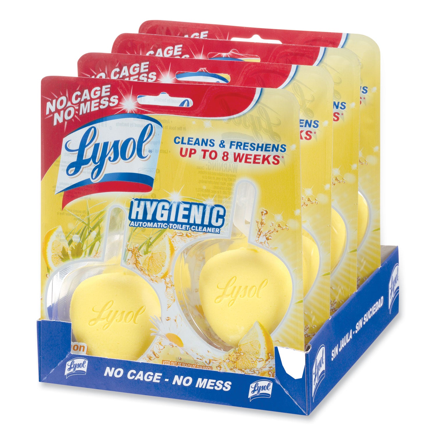 LYSOL® Brand Hygienic Automatic Toilet Bowl Cleaner, Lemon Breeze, 2/Pack