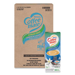 Coffee mate® Liquid Coffee Creamer, Zero Sugar French Vanilla, 0.38 oz Mini Cups, 50/Box, 4 Boxes/Carton, 200 Total/Carton - Flipcost