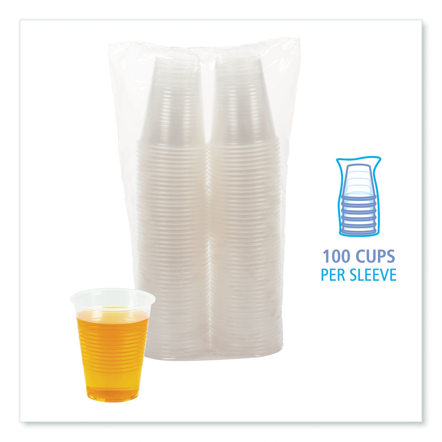 Boardwalk® Translucent Plastic Cold Cups, 10 oz, Polypropylene, 100/Pack