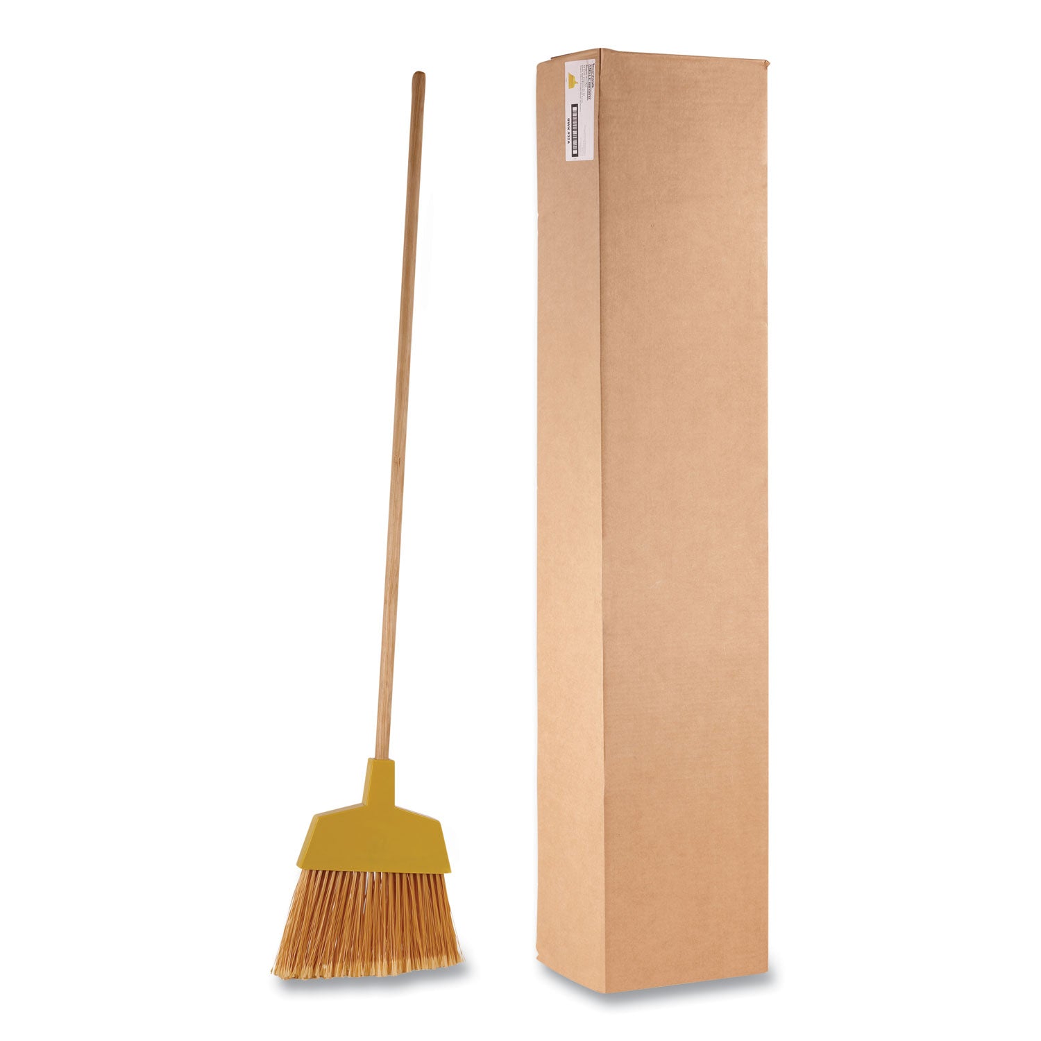 Boardwalk® Angler Broom, 53" Handle, Yellow, 12/Carton