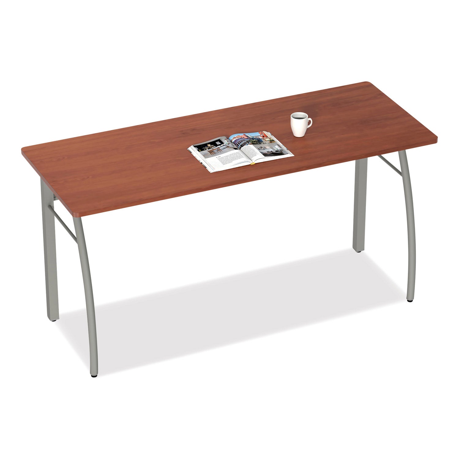 Trento Line Rectangular Desk, 59.13" x 23.63" x 29.5", Cherry