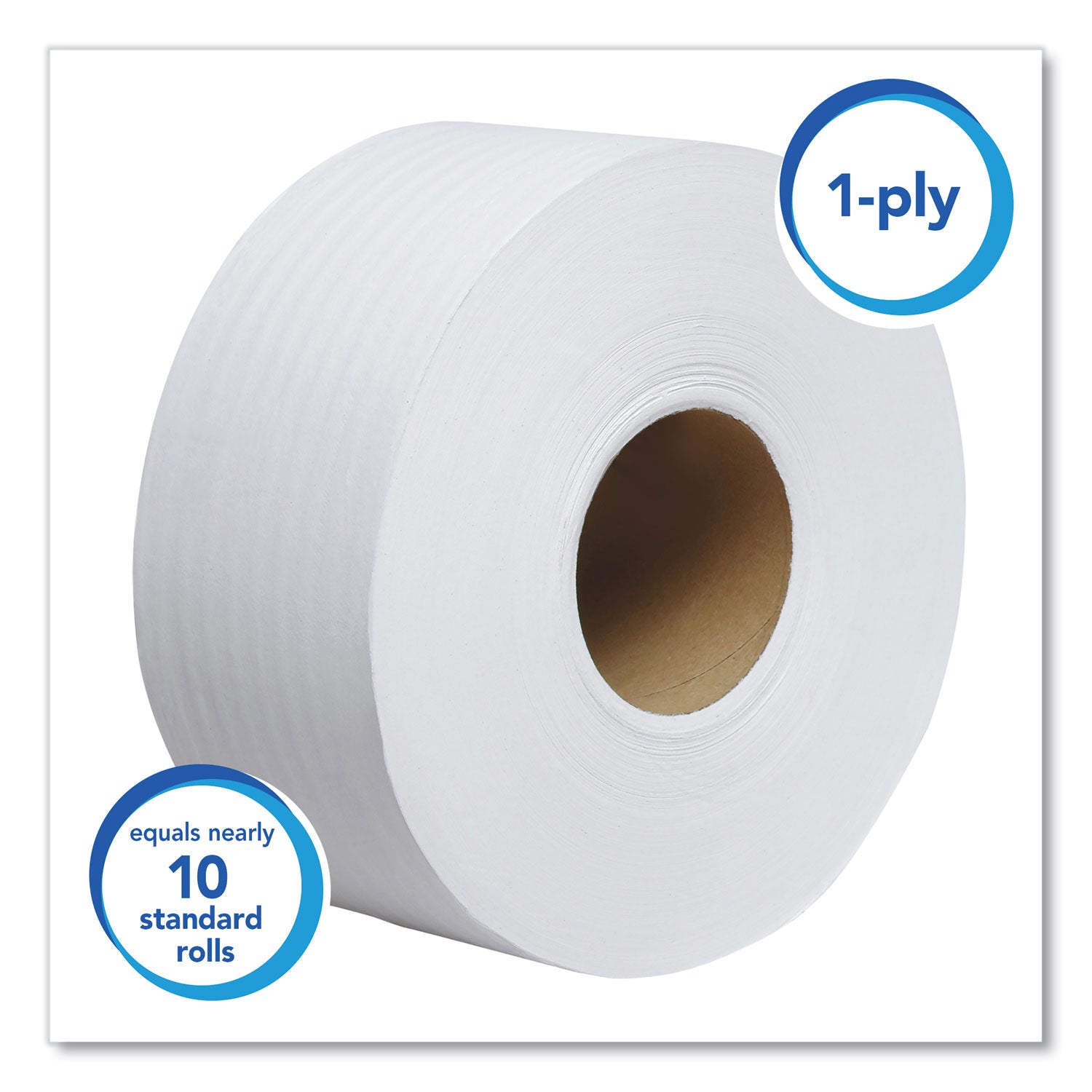 Scott® Essential JRT Jumbo Roll Bathroom Tissue, Septic Safe, 1-Ply, White, 3.55" x 2,000 ft, 12 Rolls/Carton