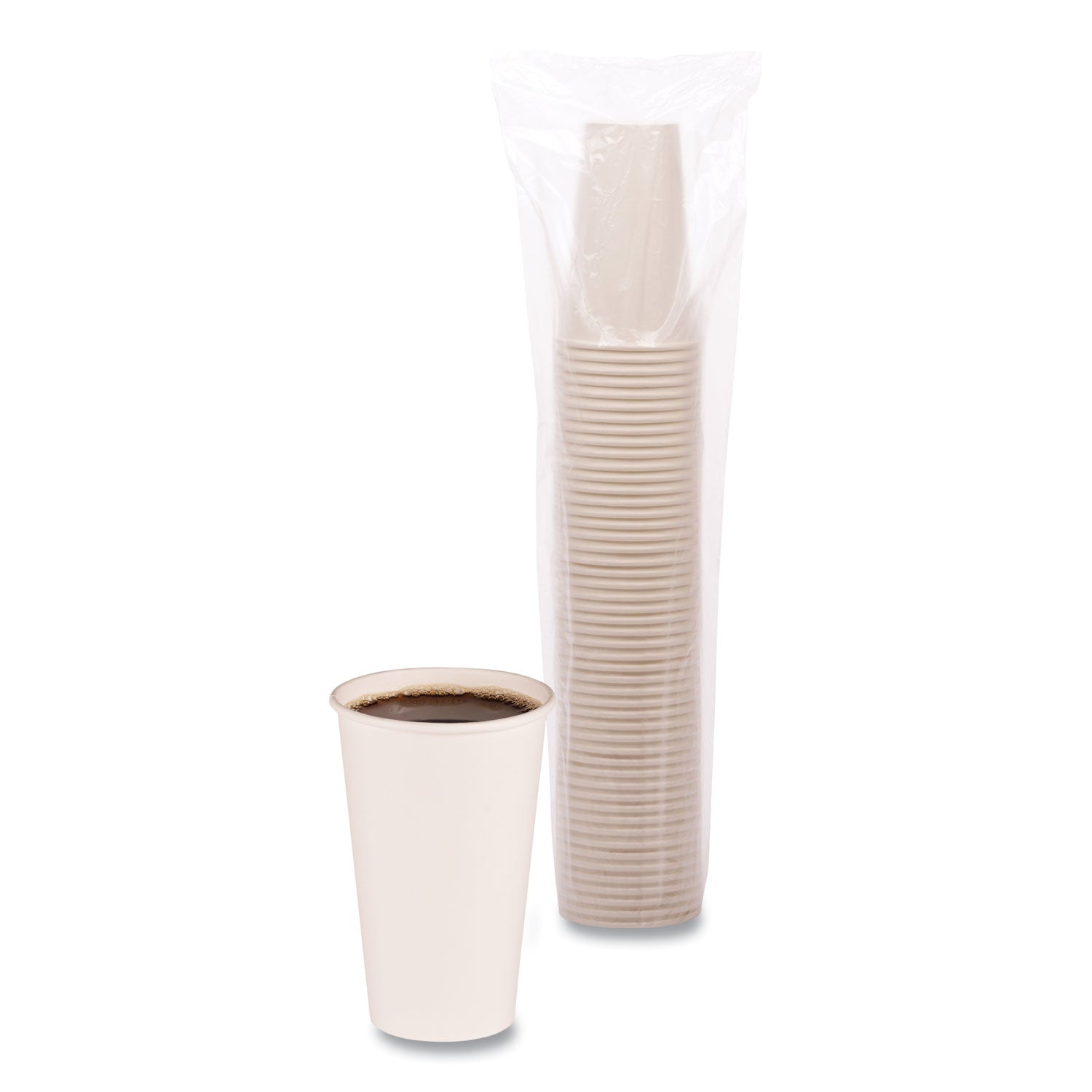 Boardwalk® Paper Hot Cups, 16 oz, White, 50 Cups/Sleeve, 20 Sleeves/Carton