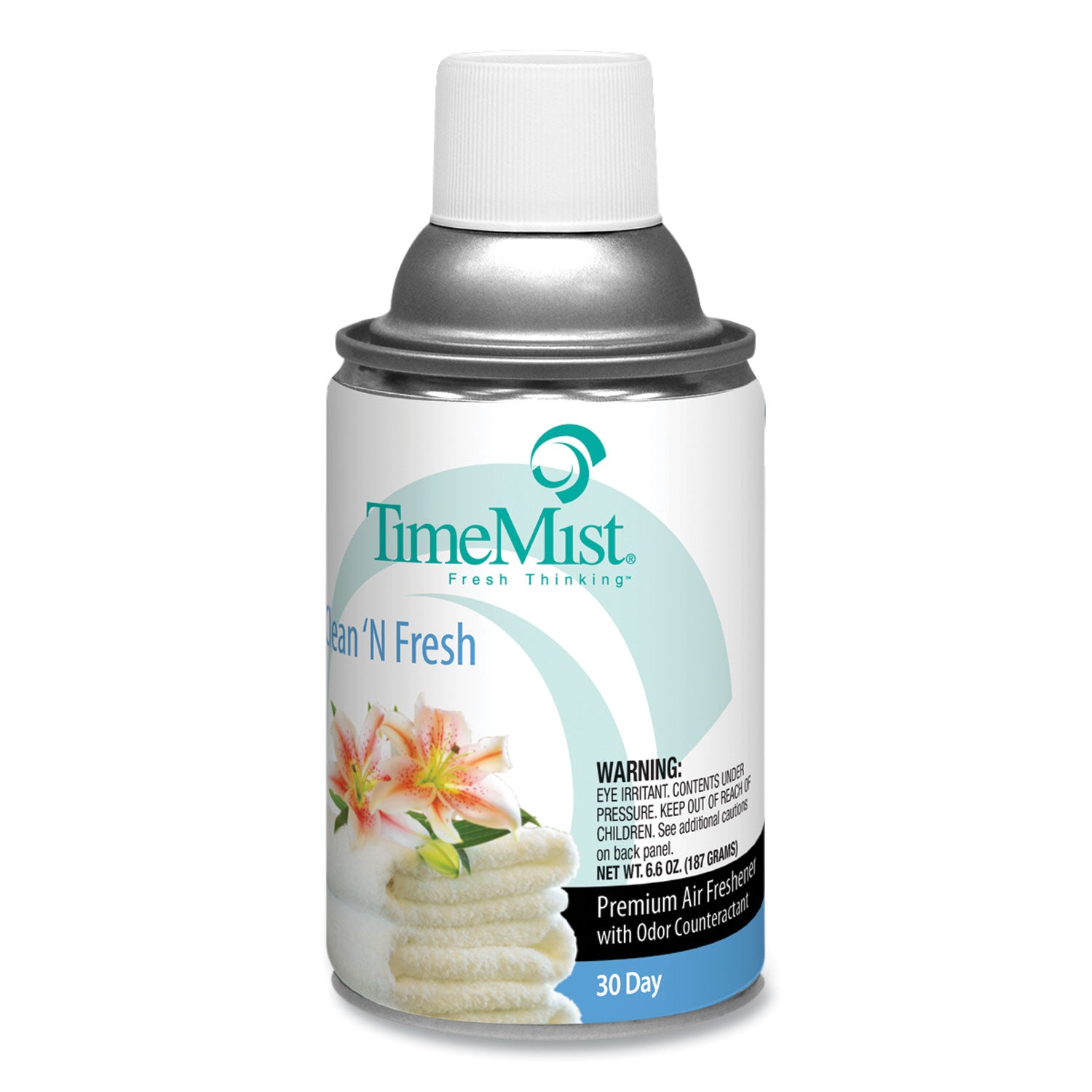 TimeMist® Premium Metered Air Freshener Refill, Clean N Fresh, 7.1 oz Aerosol Spray, 12/Carton