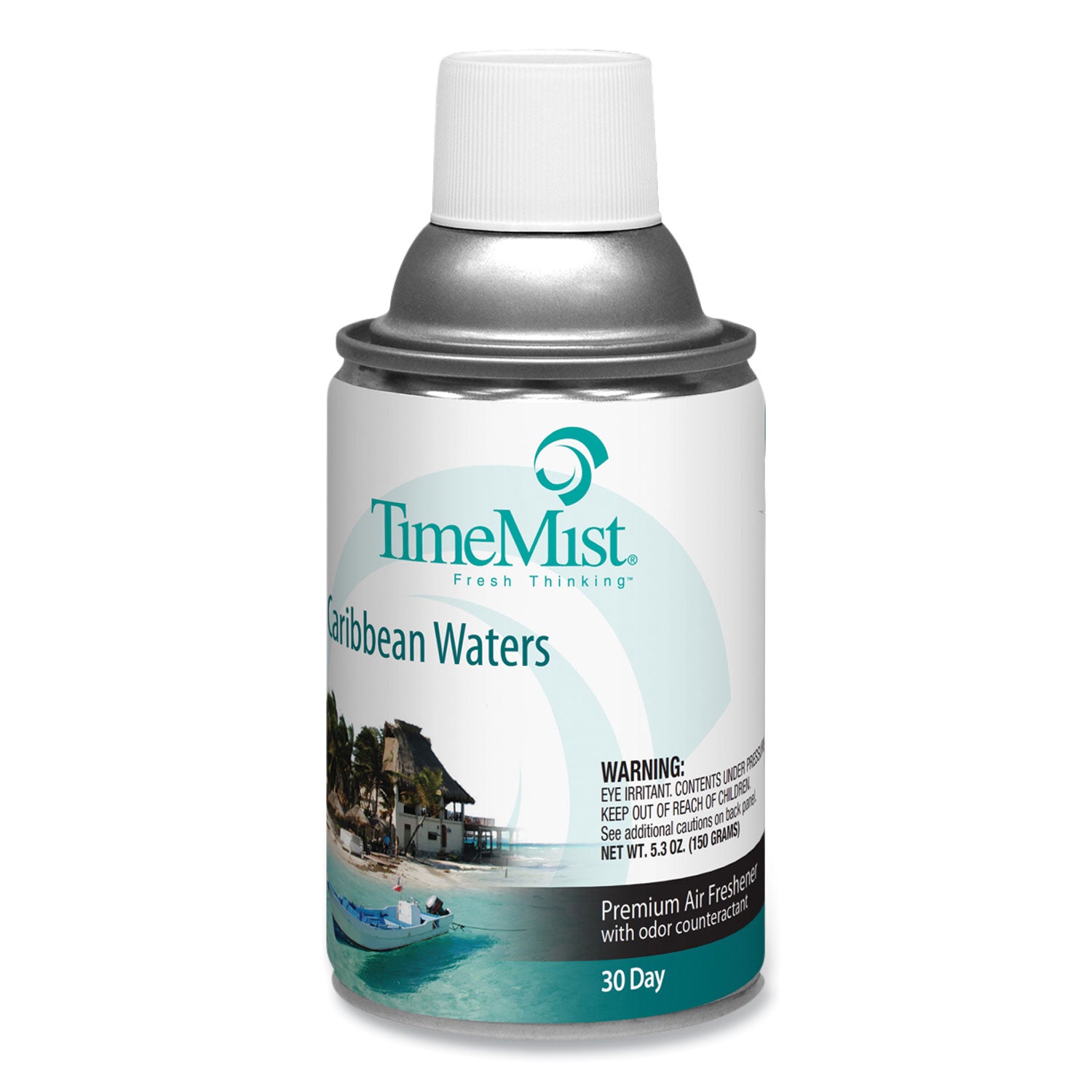 TimeMist® Premium Metered Air Freshener Refill, Caribbean Waters, 6.6 oz Aerosol Spray 12/Carton