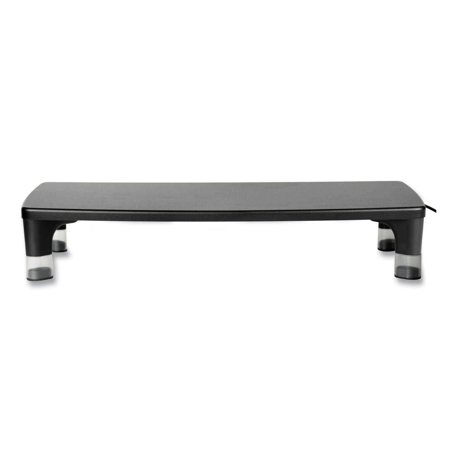 3M™ Monitor Stand MS100B, 21.6 x 9.4 x 2.7 to 3.9, Black/Clear, Supports 33 lb