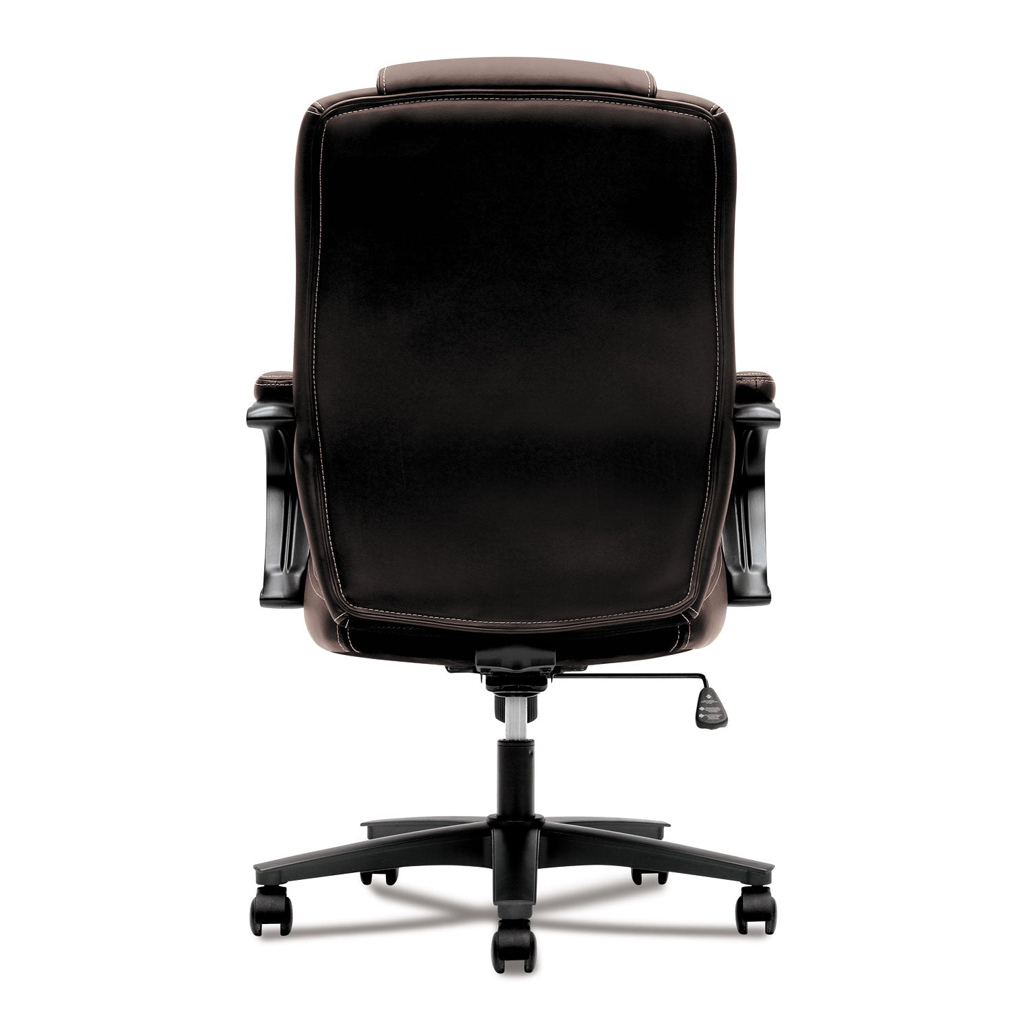 HON® HVL402 Series Executive High-Back Chair, Supports Up to 250 lb, 17" to 21" Seat Height, Brown Seat/Back, Black Base