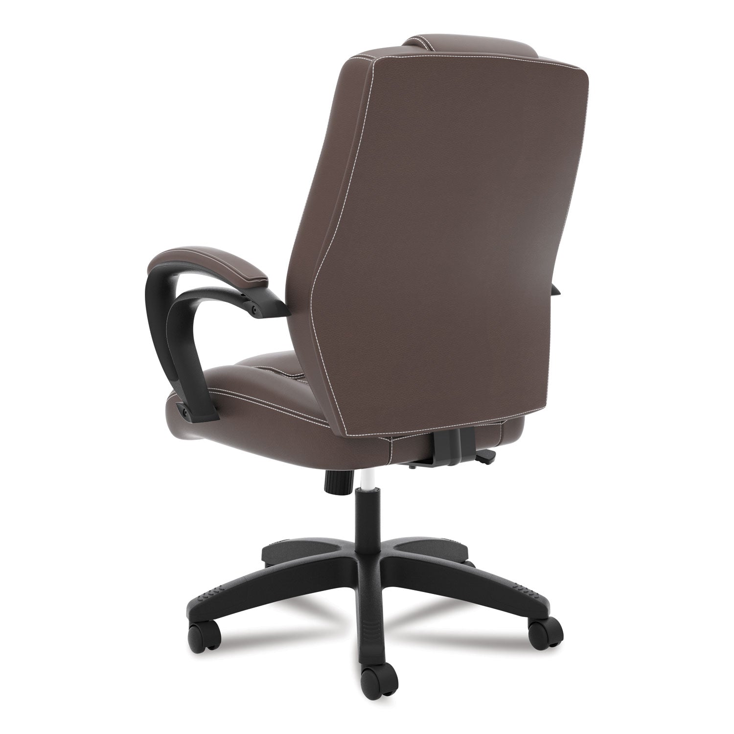 HON® HVL402 Series Executive High-Back Chair, Supports Up to 250 lb, 17" to 21" Seat Height, Brown Seat/Back, Black Base