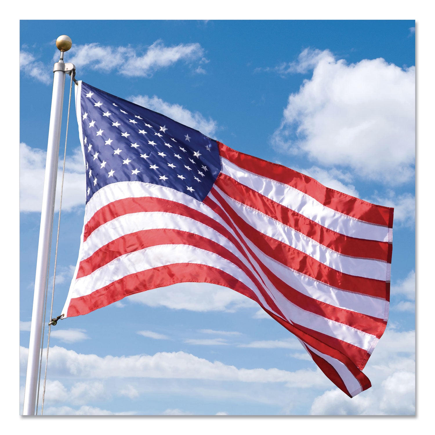 Advantus All-Weather Outdoor U.S. Flag, 72" x 48", Heavyweight Nylon