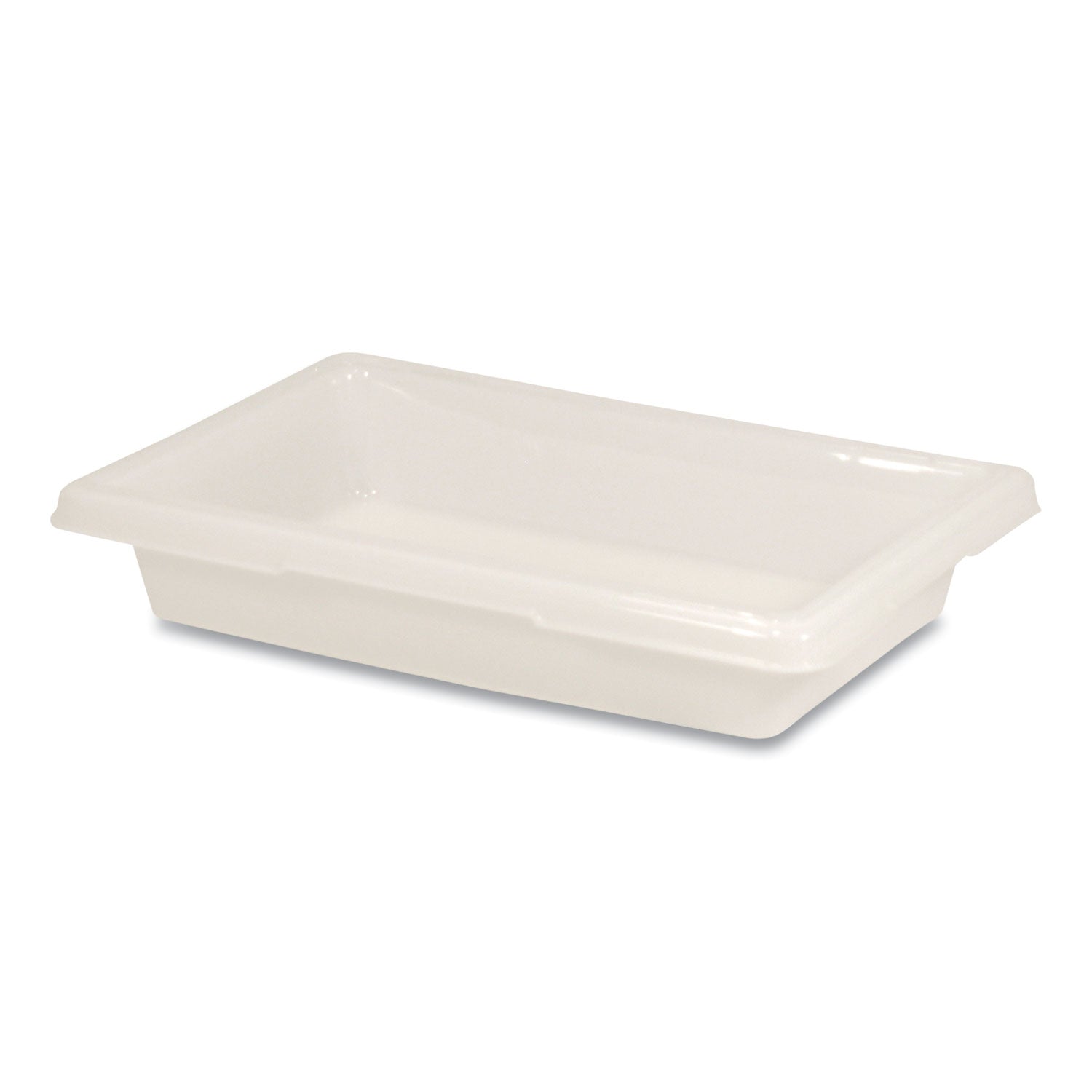 Rubbermaid® Commercial Food/Tote Boxes, 2 gal, 18 x 12 x 3.5, White, Plastic