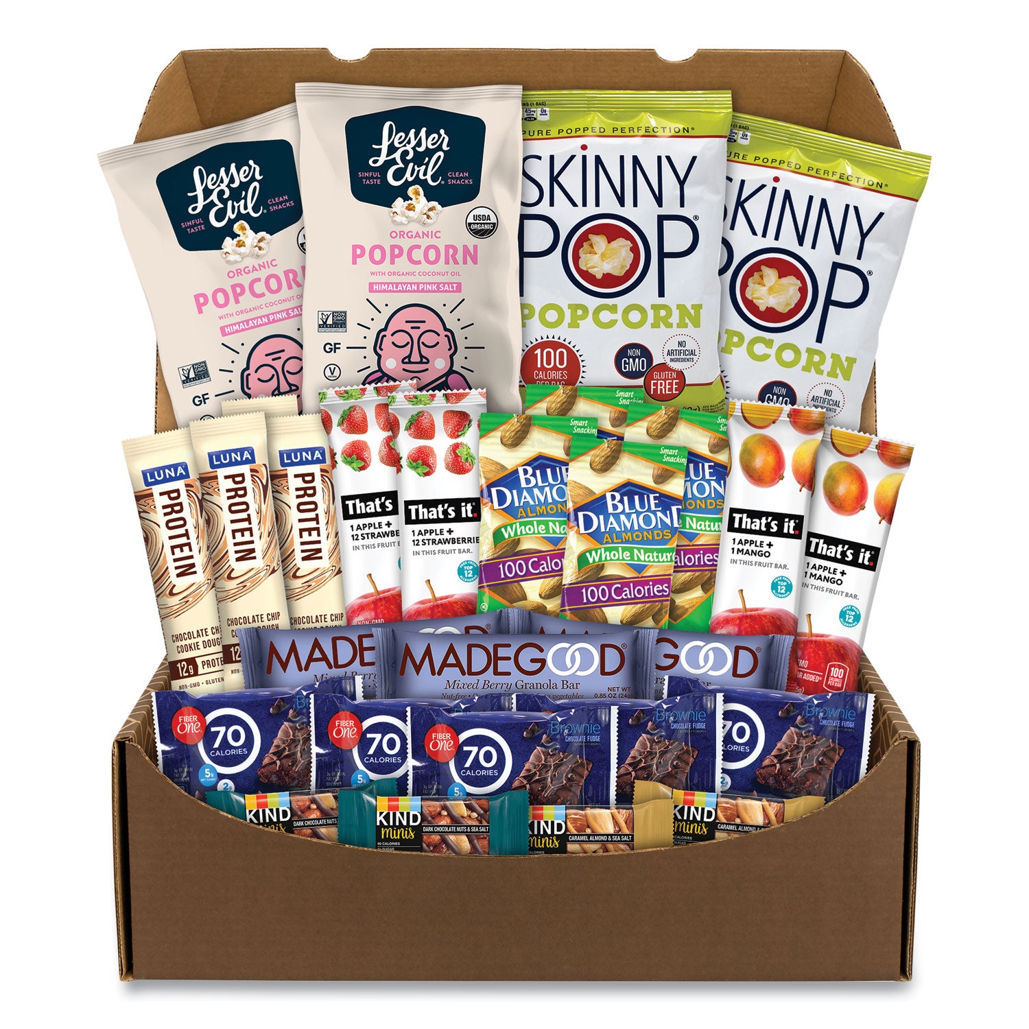 Low Calories Snack Box, 28 Assorted Snacks/Box