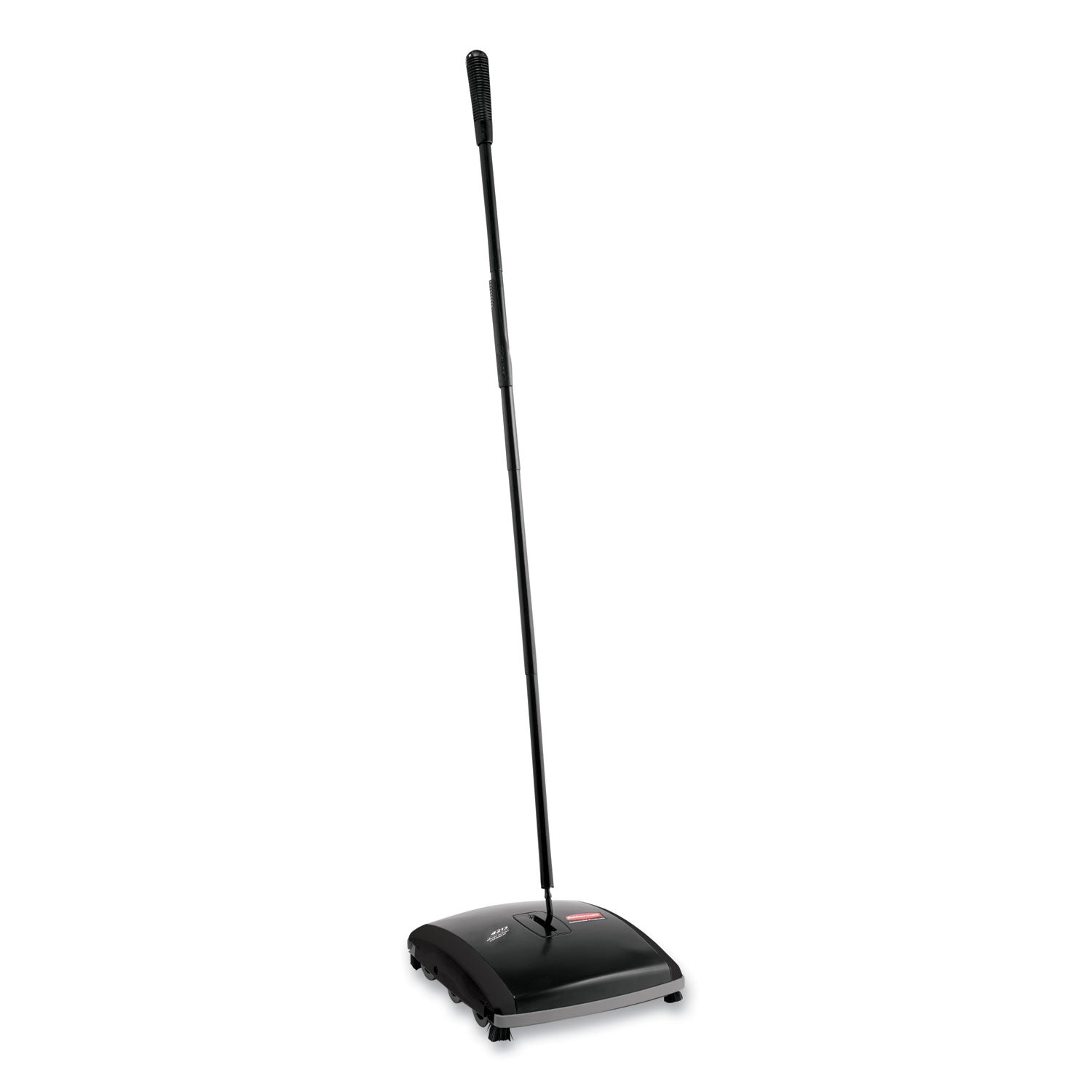 Rubbermaid® Commercial Dual Action Sweeper, 44" Steel/Plastic Handle, Black/Yellow