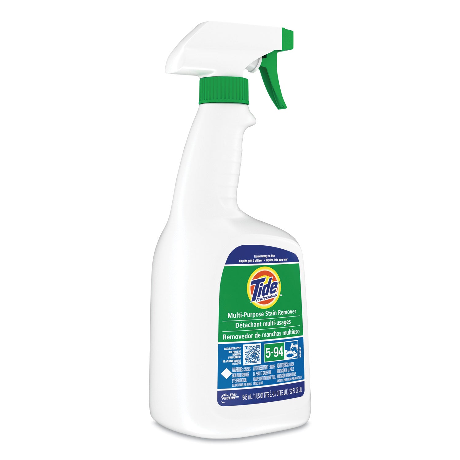 Tide® Professional™ Multi Purpose Stain Remover, 32 oz Trigger Spray Bottle, 9/Carton