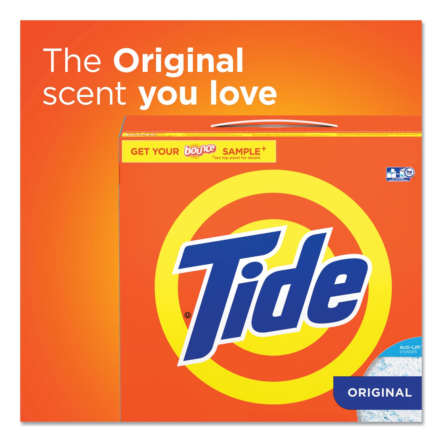 Tide® Powder Laundry Detergent, Original Scent, 143 oz Box, 2/Carton