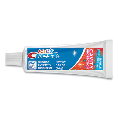 PROCTER & GAMBLE Kids' Sparkle Toothpaste, Blue, Bubblegum Flavor, 0.85 oz Tube, 72/Carton - Flipcost