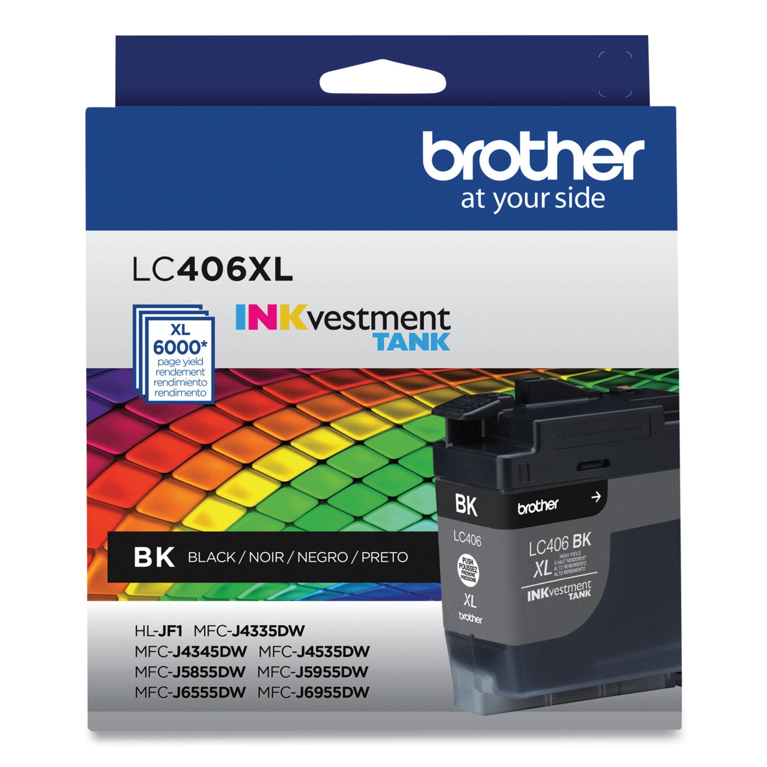 LC406XLBKS INKvestment High-Yield Ink, 6.000 Page-Yield, Black