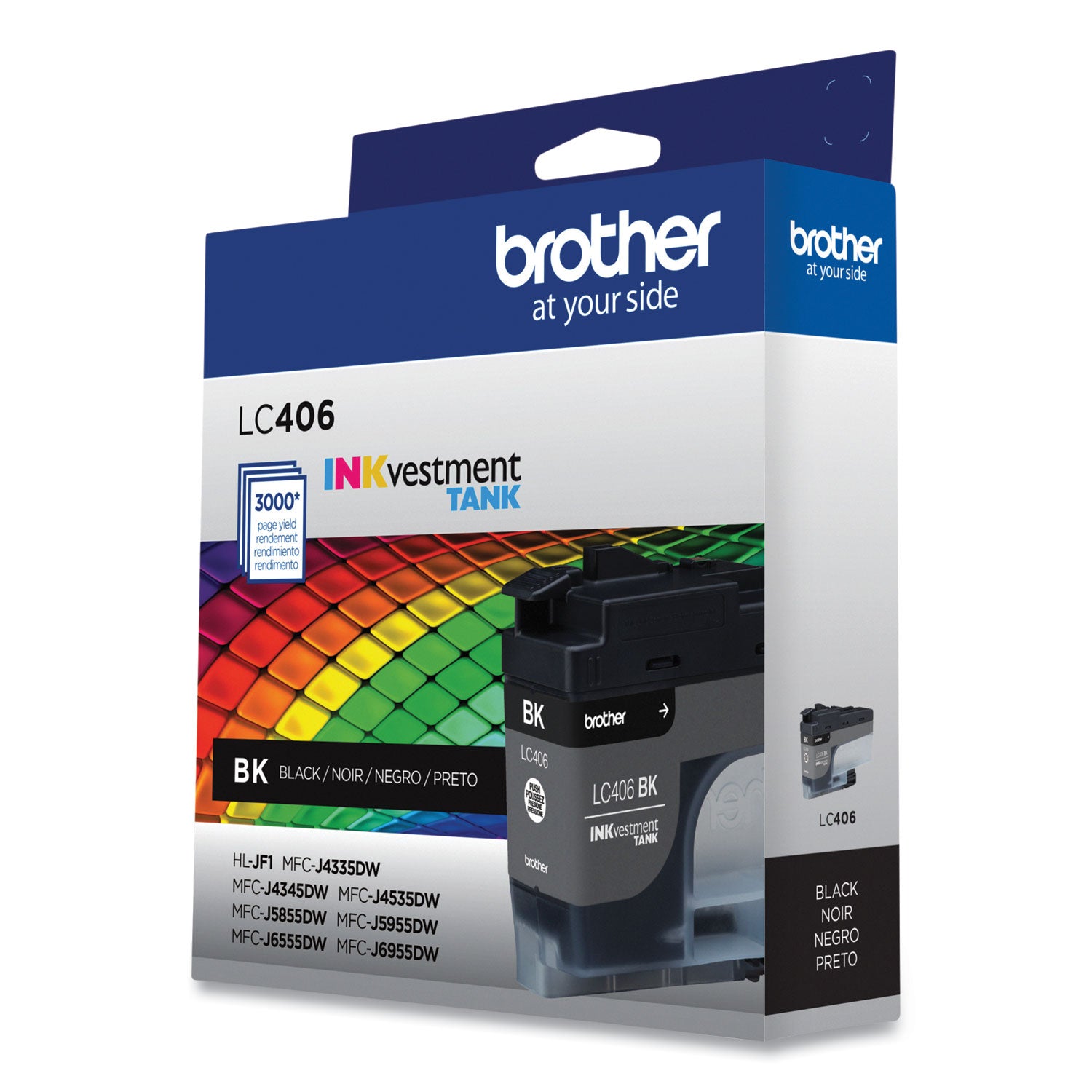 Brother LC406BKS INKvestment Ink, 3,000 Page-Yield, Black