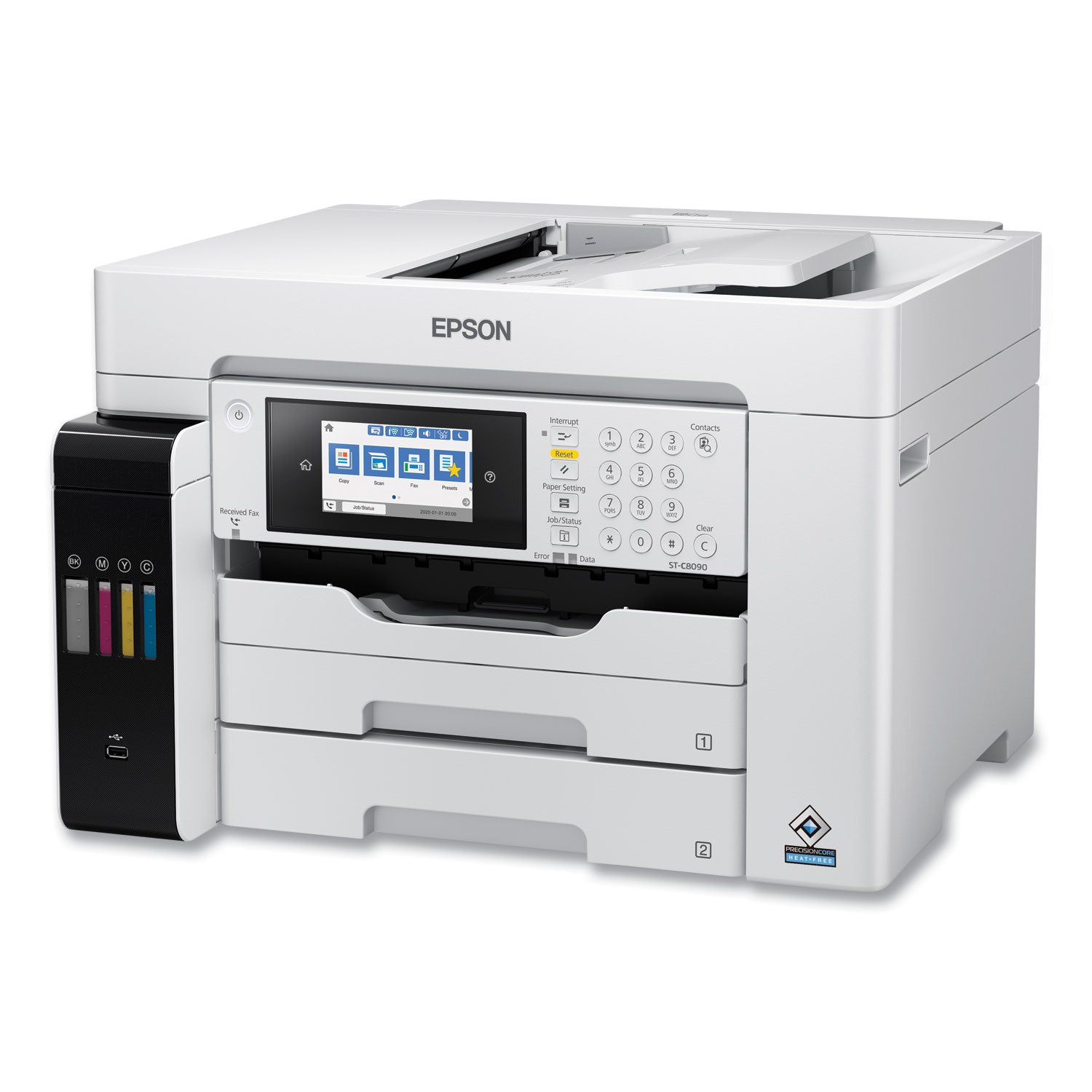 Epson® WorkForce ST-C8090 Supertank Color MFC Printer, Copy/Fax/Print/Scan