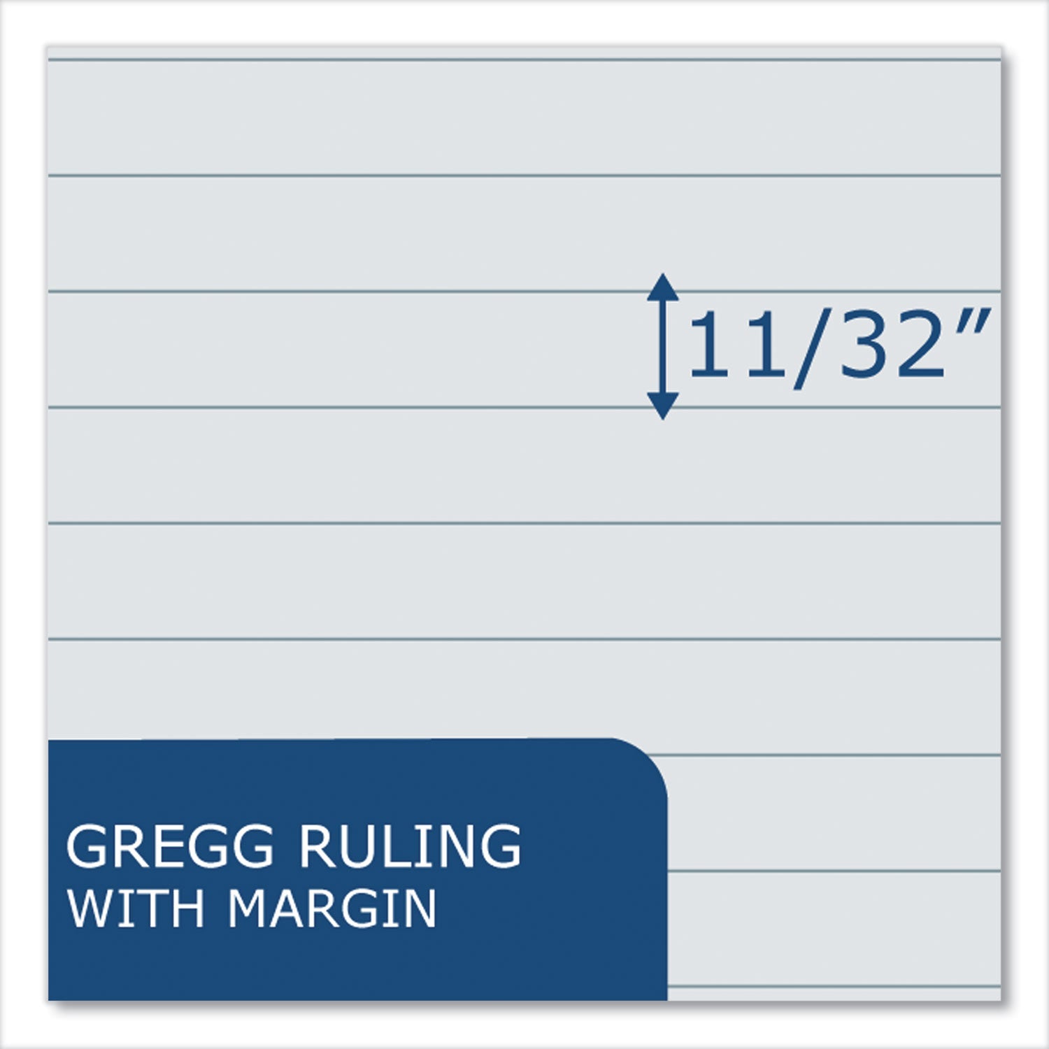 Roaring Spring® Enviroshades Steno Notepad, Gregg Rule, White Cover, 80 Gray 6 x 9 Sheets, 4/Pack