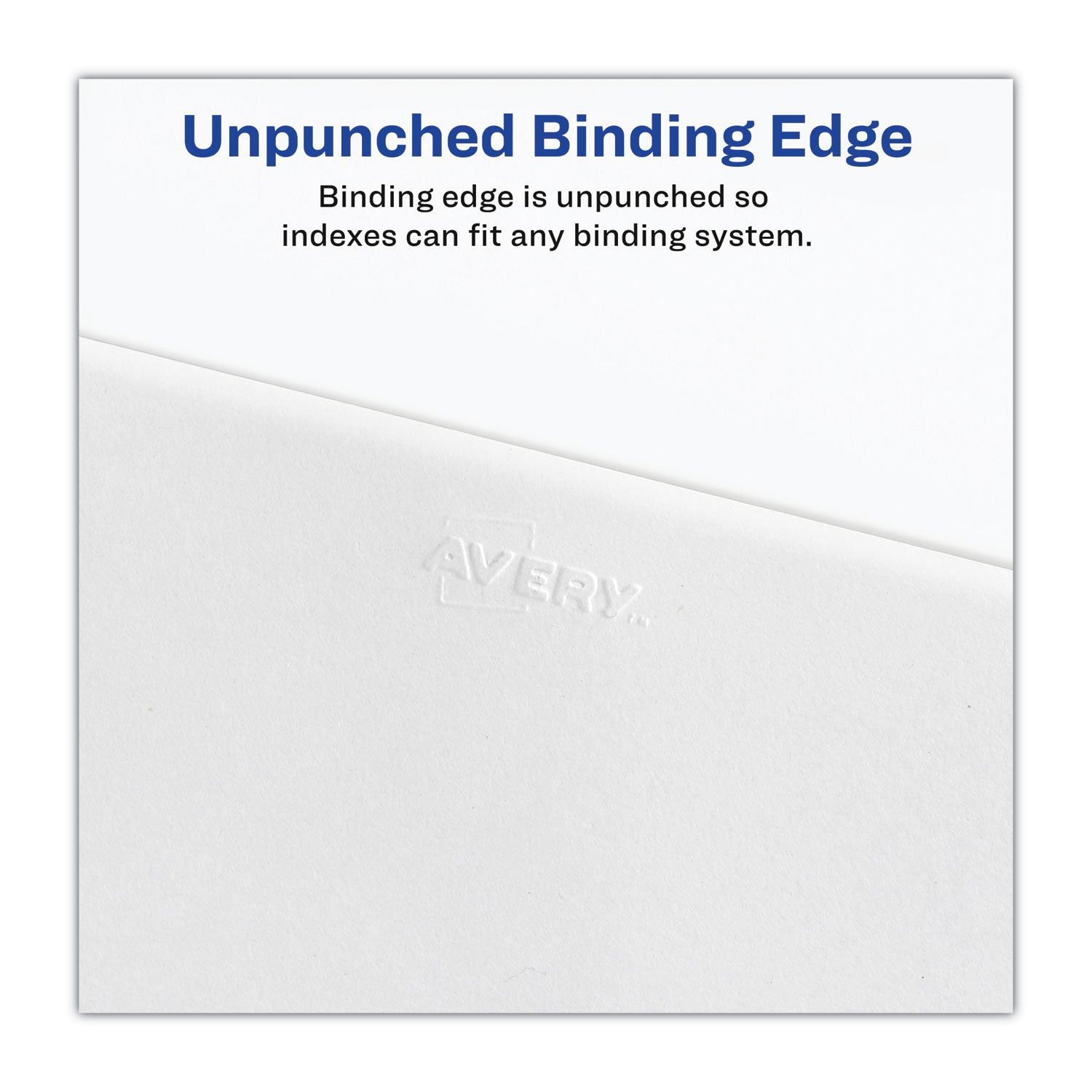 Avery® Blank Tab Legal Exhibit Index Divider Set, 25-Tab, 11 x 8.5, White, 1 Set