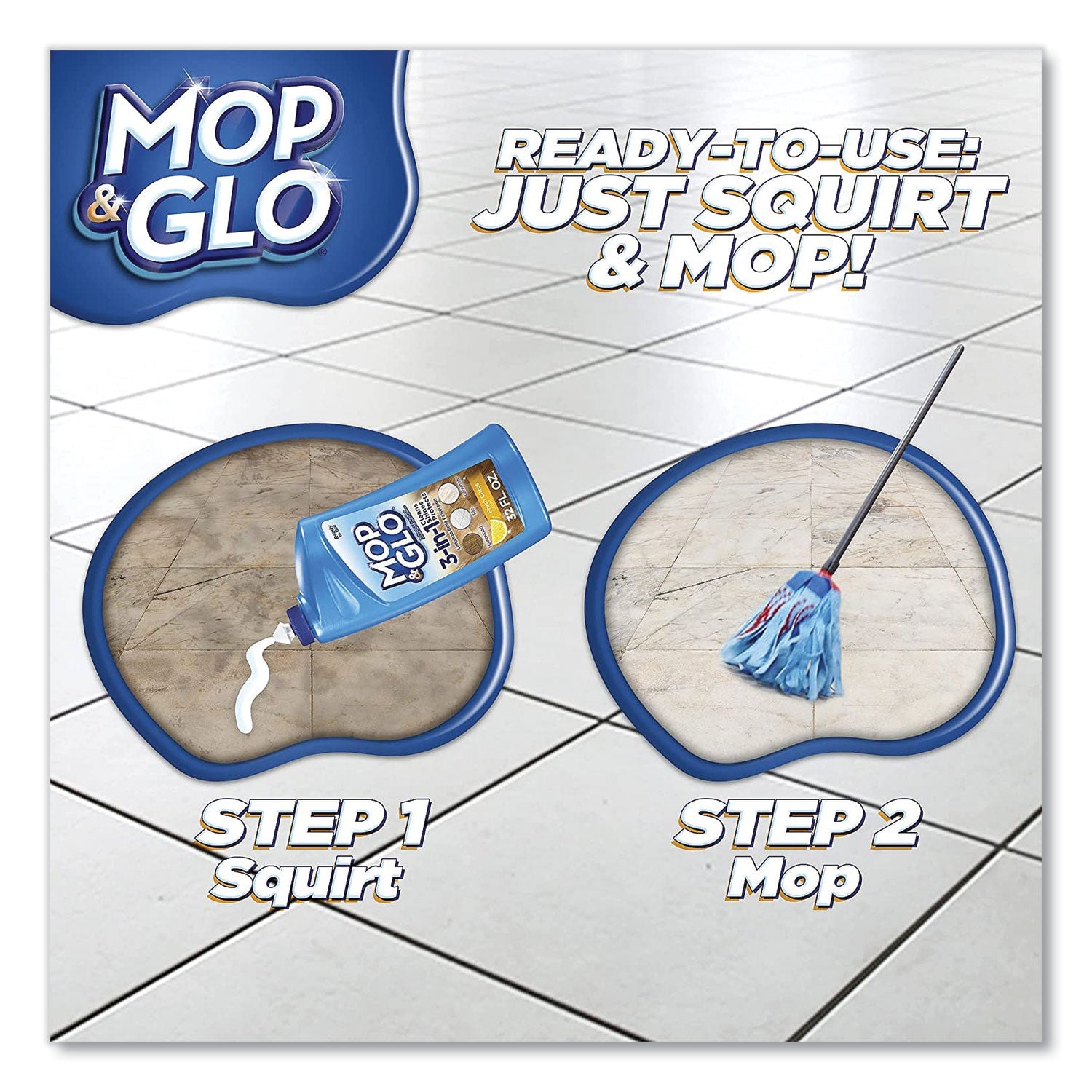 MOP & GLO® Triple Action Floor Cleaner, Fresh Citrus Scent, 32 oz Bottle