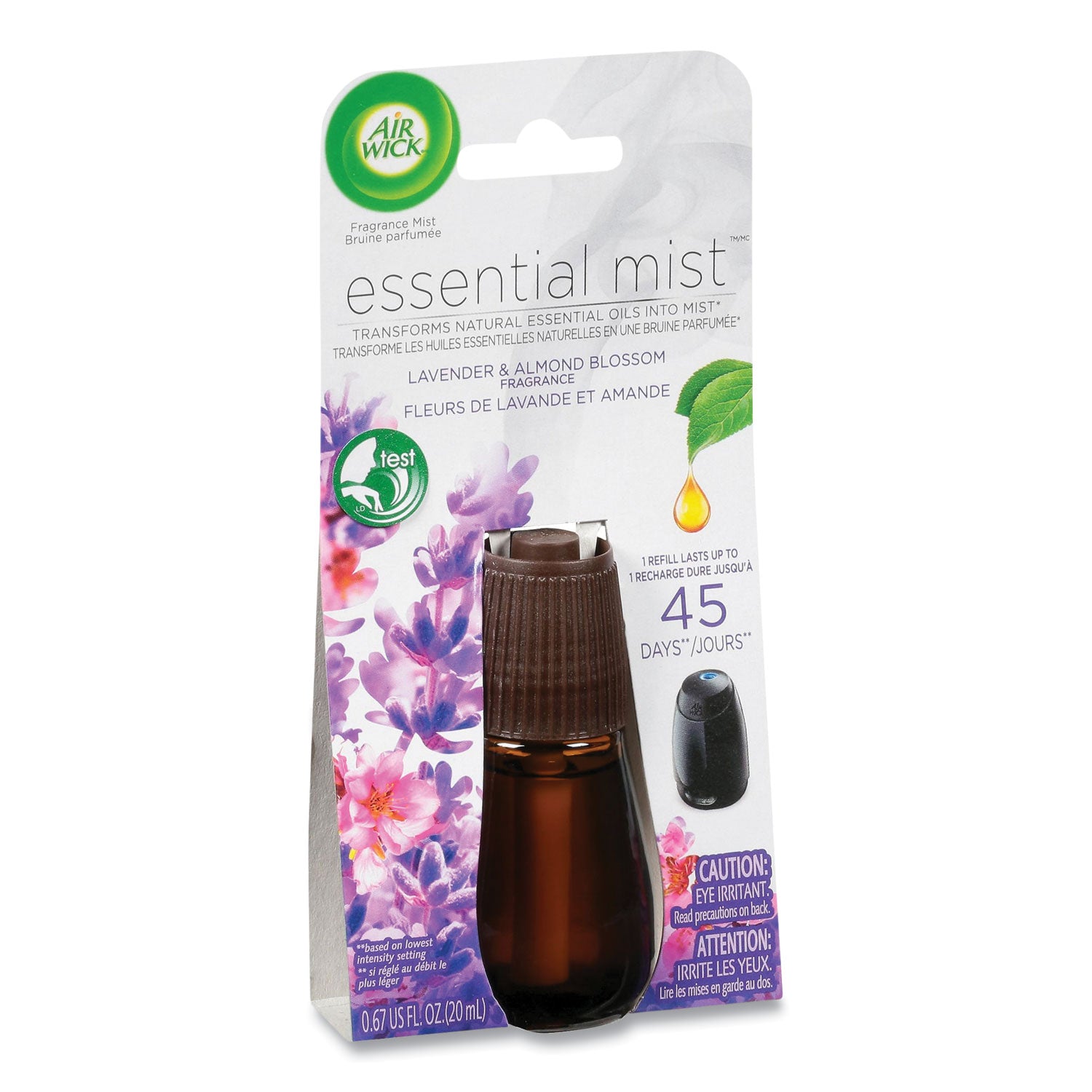 Air Wick® Essential Mist Refill, Lavender and Almond Blossom, 0.67 oz Bottle, 6/Carton