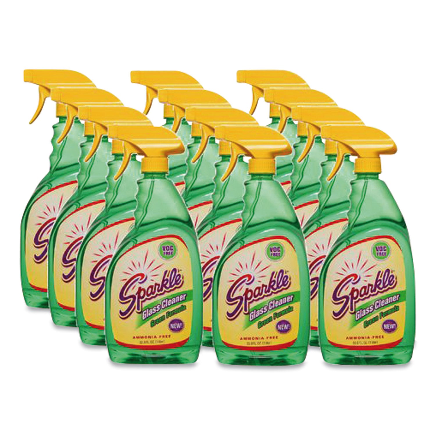 Green Formula Glass Cleaner, 33.8 oz Bottle, 12/Carton