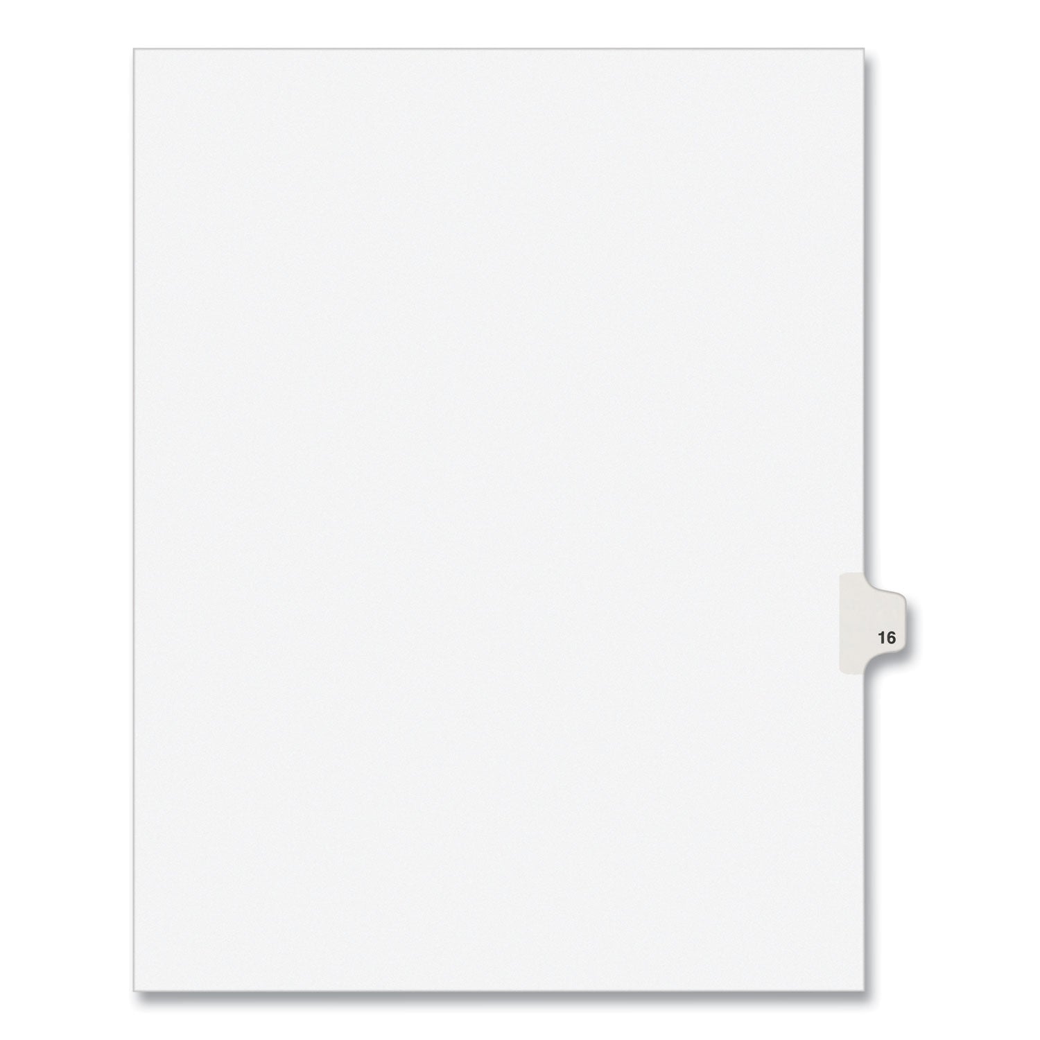 Preprinted Legal Exhibit Side Tab Index Dividers, Avery Style, 10-Tab, 16, 11 x 8.5, White, 25/Pack, (1016)