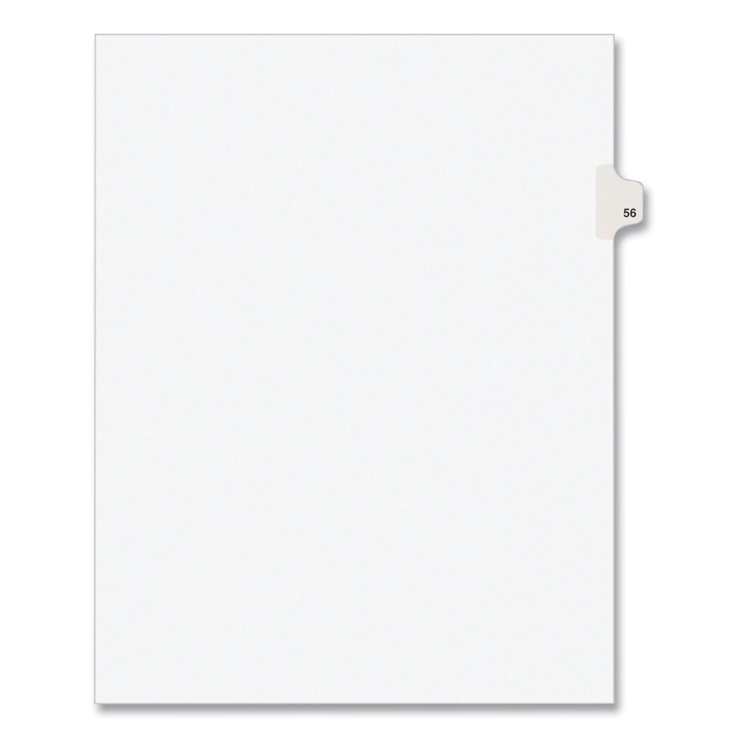 Preprinted Legal Exhibit Side Tab Index Dividers, Avery Style, 10-Tab, 56, 11 x 8.5, White, 25/Pack, (1056)