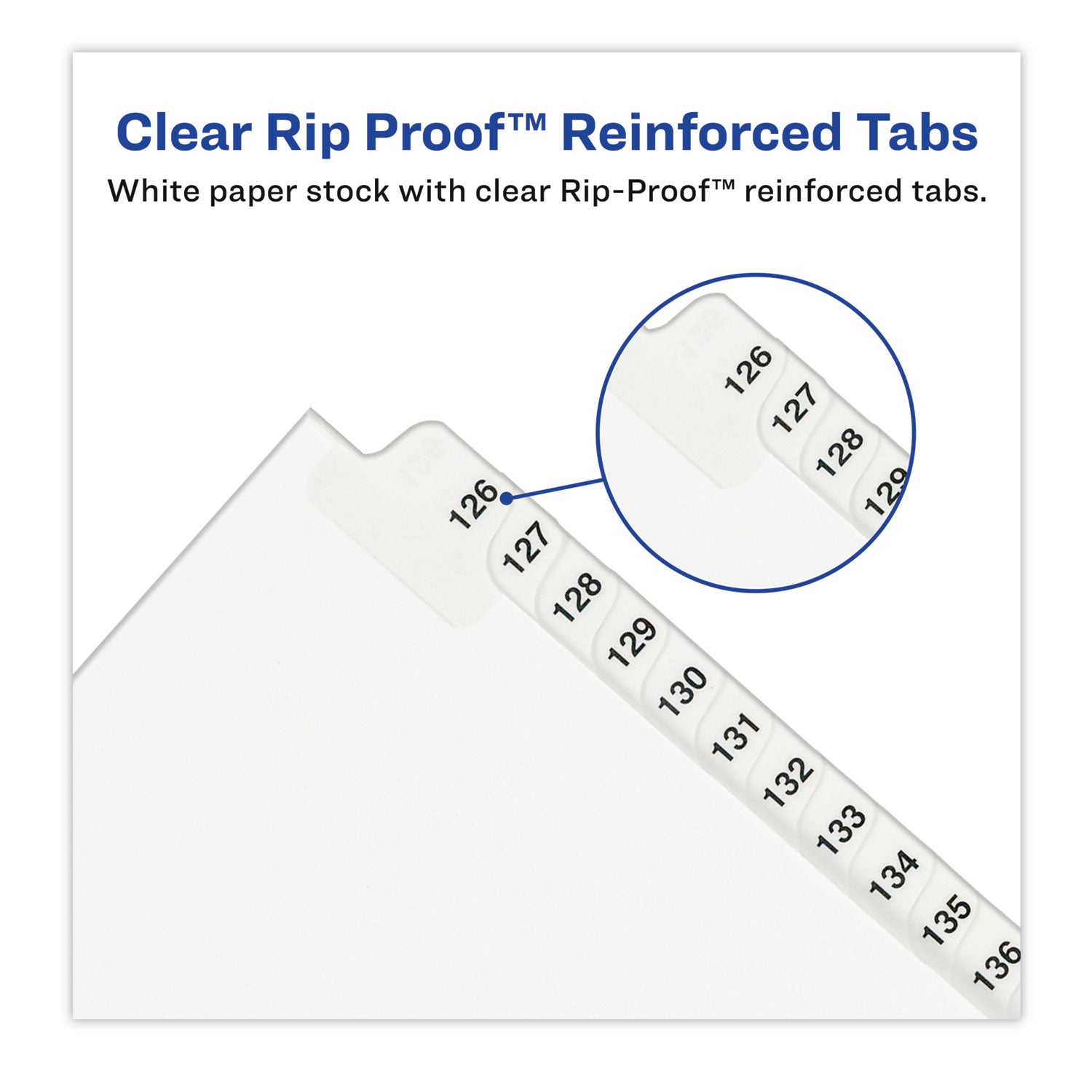 Avery® Preprinted Legal Exhibit Side Tab Index Dividers, Avery Style, 25-Tab, 251 to 275, 11 x 8.5, White, 1 Set, (1340)