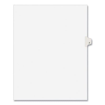 Preprinted Legal Exhibit Side Tab Index Dividers, Avery Style, 26-Tab, J, 11 x 8.5, White, 25/Pack, (1410) - Flipcost