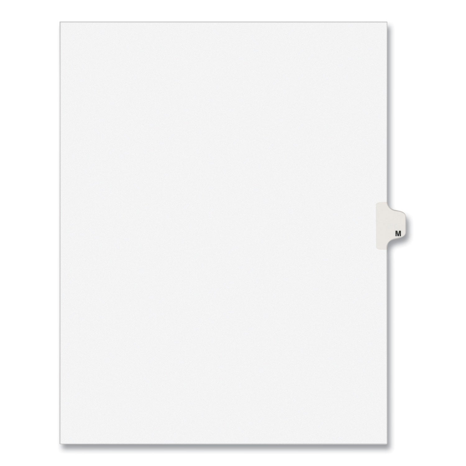 Preprinted Legal Exhibit Side Tab Index Dividers, Avery Style, 26-Tab, M, 11 x 8.5, White, 25/Pack, (1413)