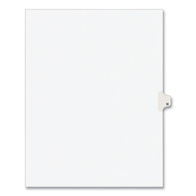 Preprinted Legal Exhibit Side Tab Index Dividers, Avery Style, 26-Tab, N, 11 x 8.5, White, 25/Pack, (1414) - Flipcost