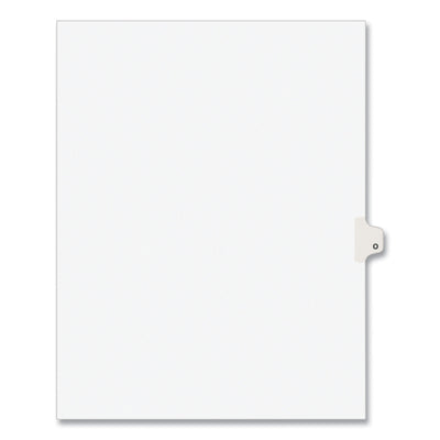 Preprinted Legal Exhibit Side Tab Index Dividers, Avery Style, 26-Tab, O, 11 x 8.5, White, 25/Pack, (1415) - Flipcost