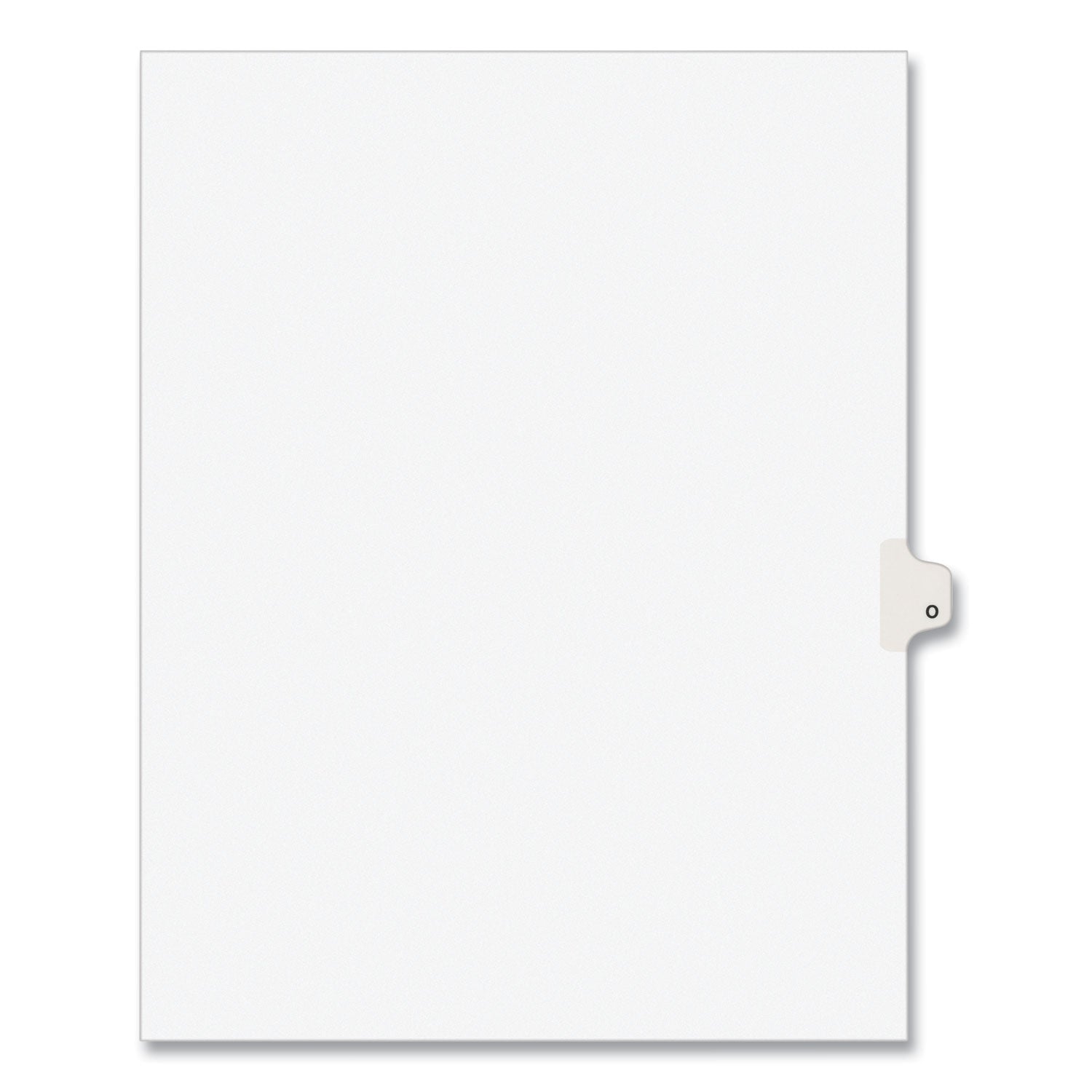 Preprinted Legal Exhibit Side Tab Index Dividers, Avery Style, 26-Tab, O, 11 x 8.5, White, 25/Pack, (1415)