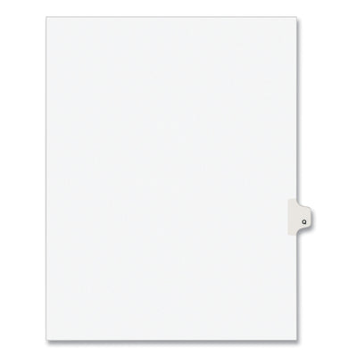 Preprinted Legal Exhibit Side Tab Index Dividers, Avery Style, 26-Tab, Q, 11 x 8.5, White, 25/Pack, (1417) - Flipcost