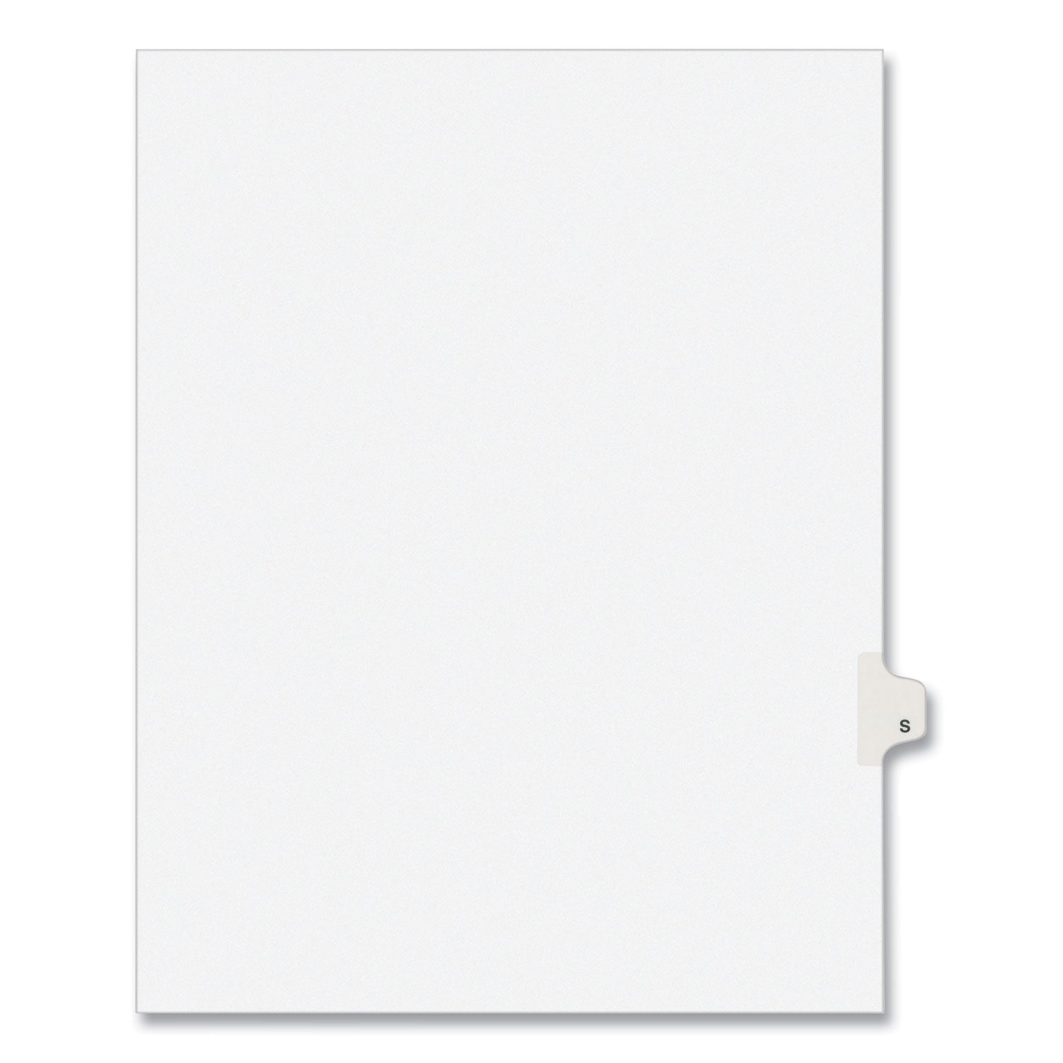 Preprinted Legal Exhibit Side Tab Index Dividers, Avery Style, 26-Tab, S, 11 x 8.5, White, 25/Pack, (1419)