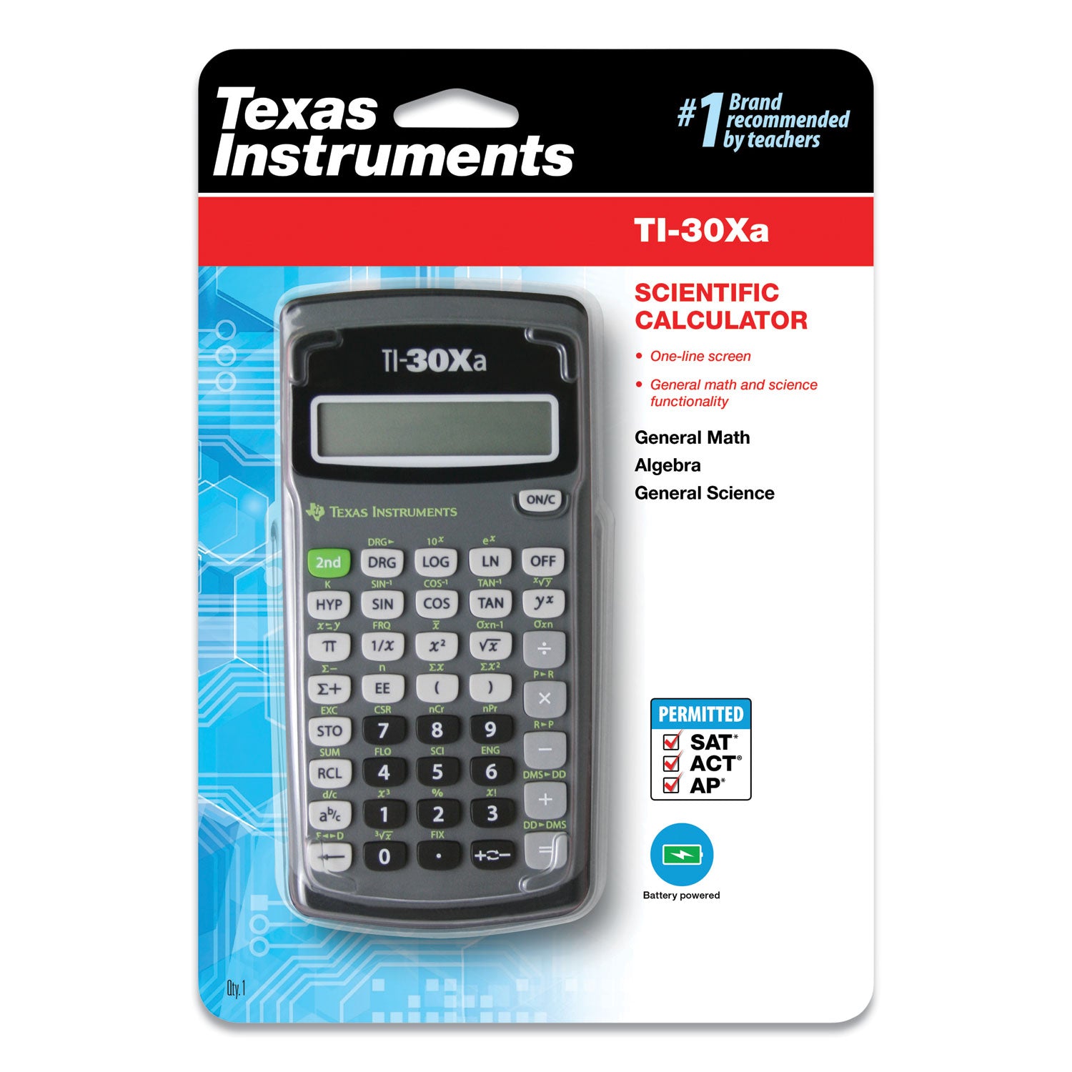 Texas Instruments TI-30Xa Scientific Calculator, 10-Digit LCD