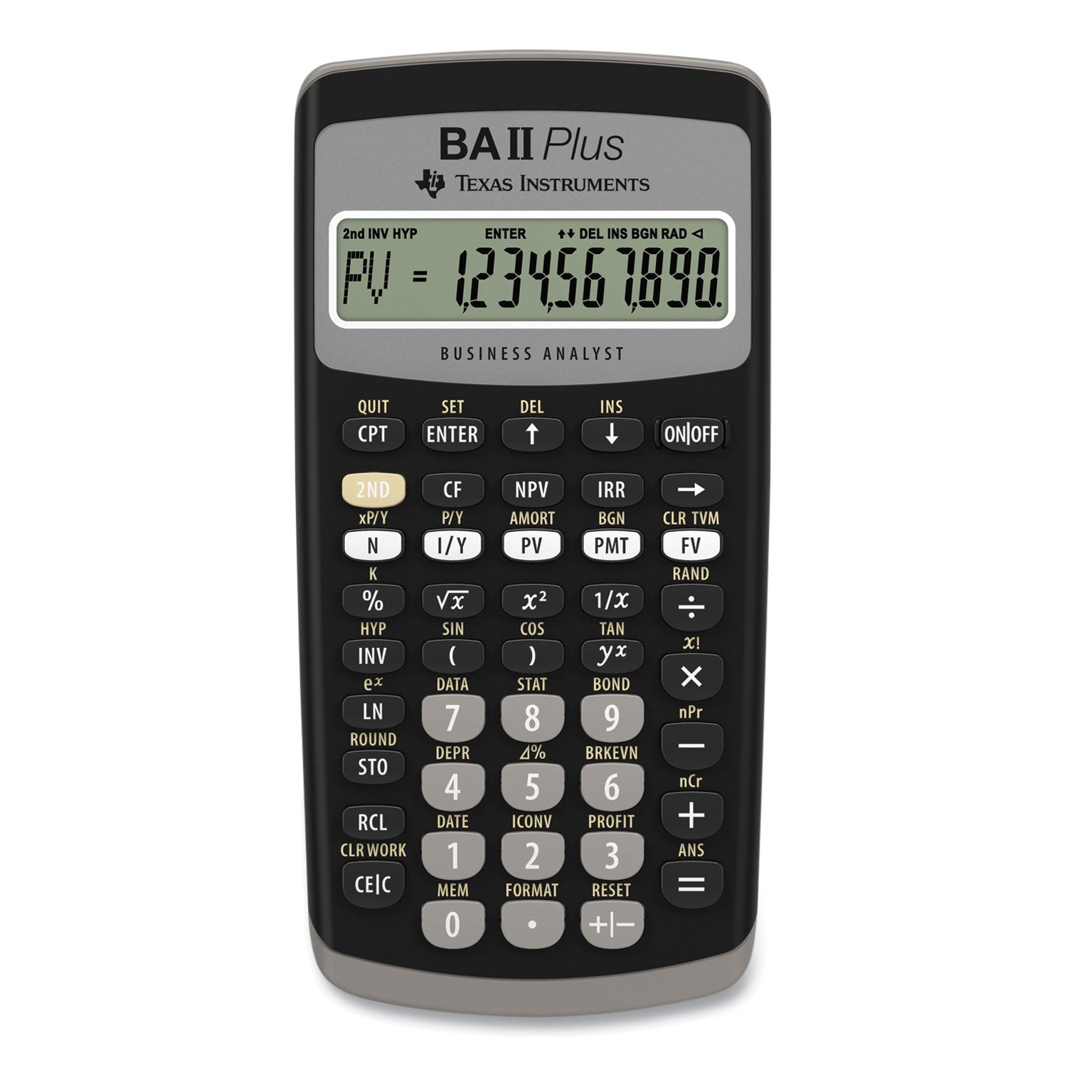 Texas Instruments BAIIPlus Financial Calculator, 10-Digit LCD