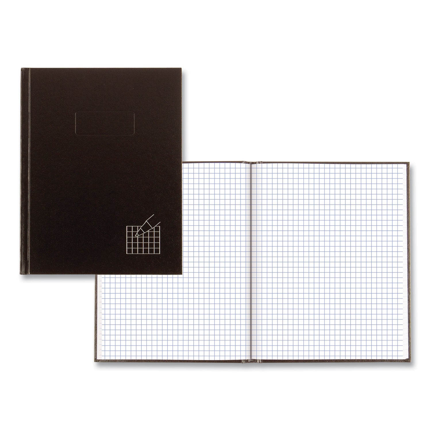 Blueline® Professional Quad Notebook, Quadrille Rule (4 sq/in), Black Cover, (96) 9.25 x 7.25 Sheets