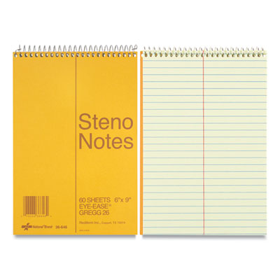REDIFORM OFFICE PRODUCTS Standard Spiral Steno Pad, Gregg Rule, Brown Cover, 60 Eye-Ease Green 6 x 9 Sheets - Flipcost