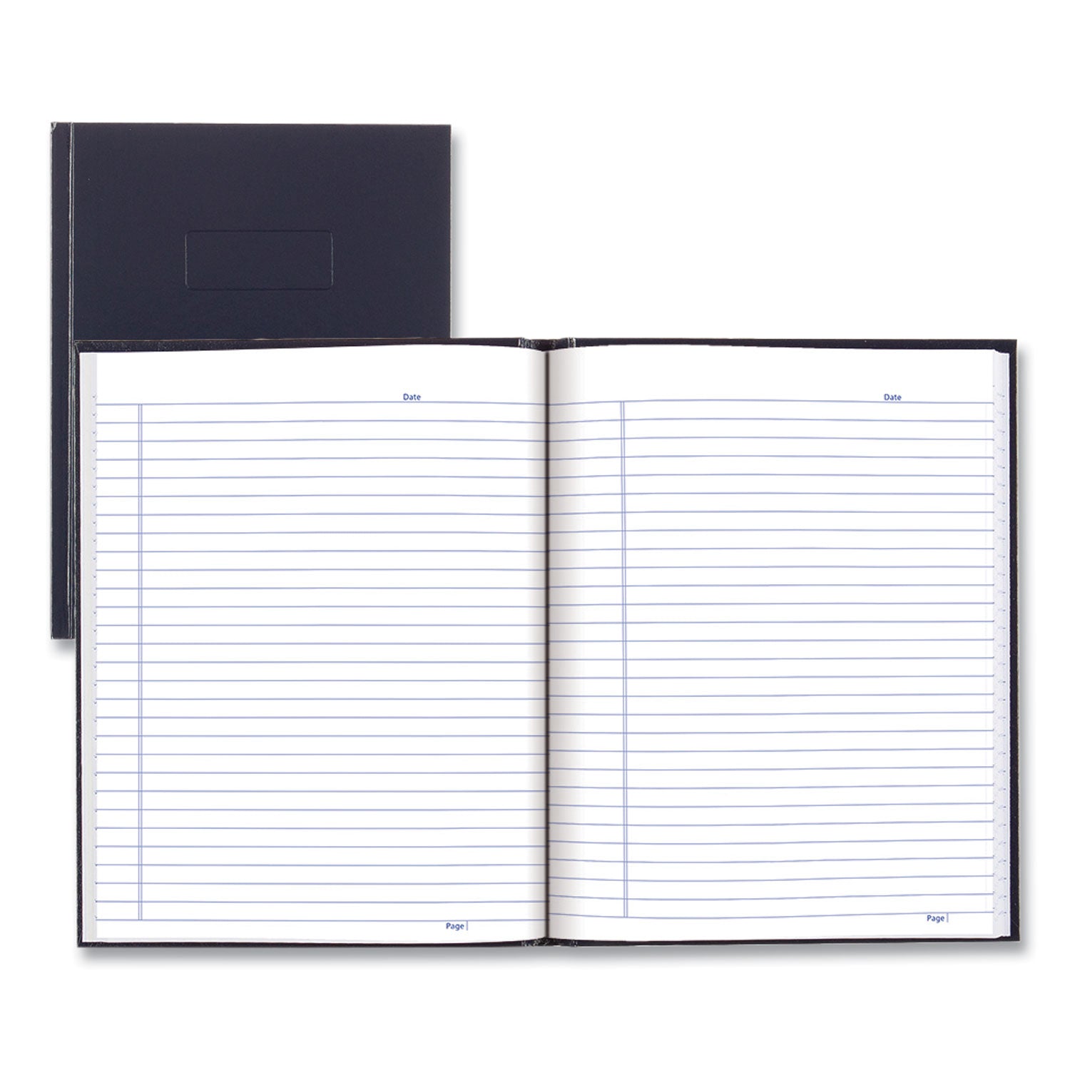 Blueline® Business Notebook with Self-Adhesive Labels, 1-Subject, Medium/College Rule, Blue Cover, (192) 9.25 x 7.25 Sheets