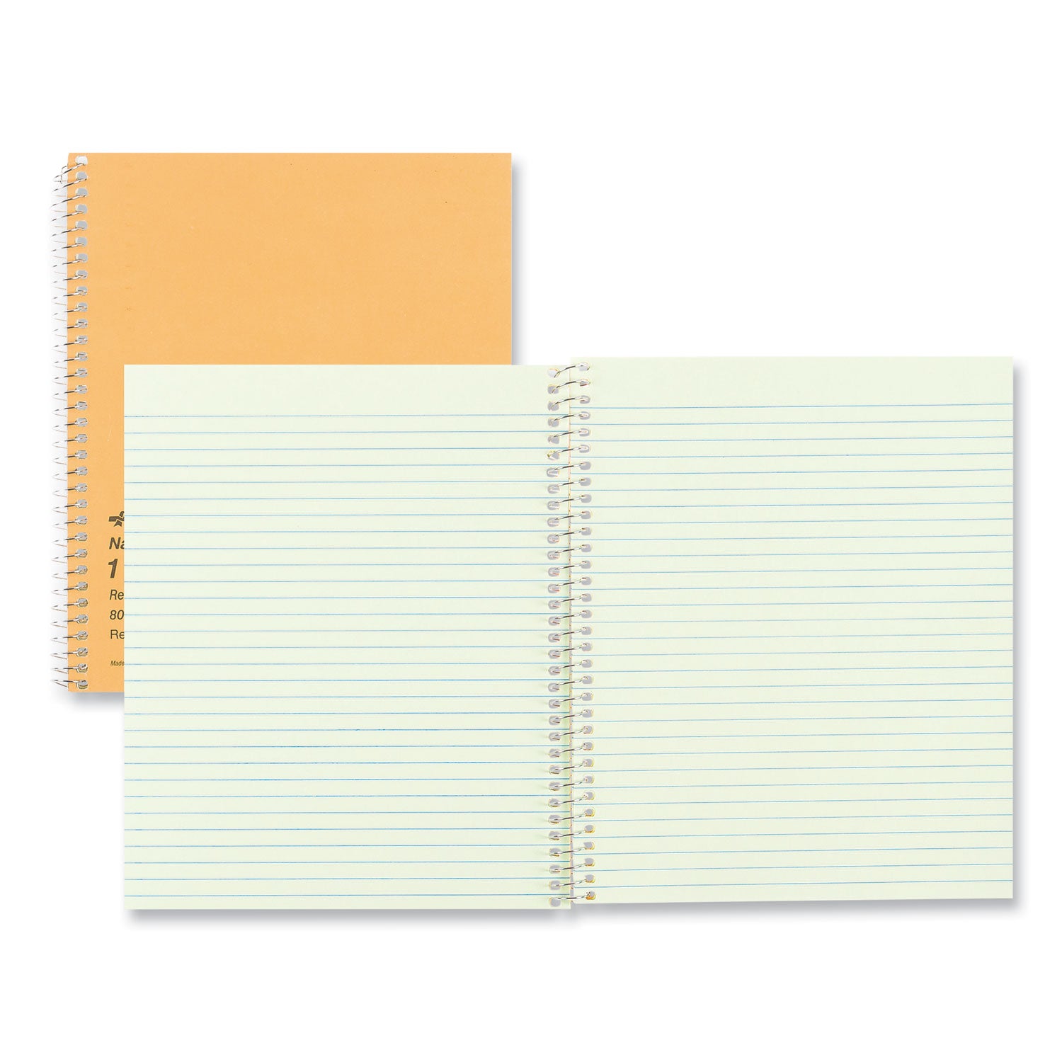 National® Single-Subject Wirebound Notebooks, Narrow Rule, Brown Paperboard Cover, (80) 8.25 x 6.88 Sheets