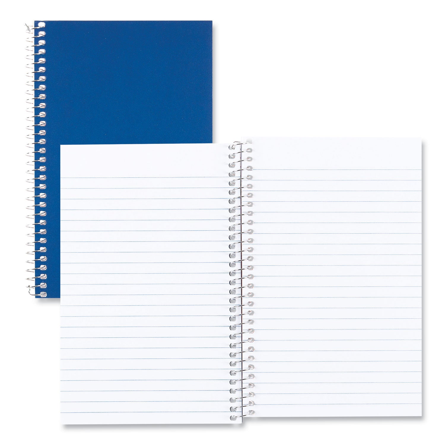 National® Single-Subject Wirebound Notebooks, Medium/College Rule, Blue Kolor Kraft Front Cover, (80) 7.75 x 5 Sheets