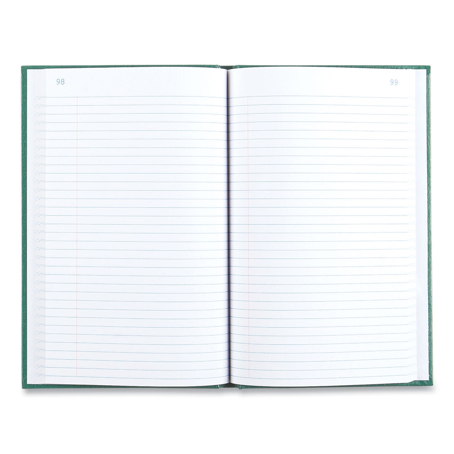 National® Emerald Series Account Book, Green Cover, 9.63 x 6.25 Sheets, 200 Sheets/Book