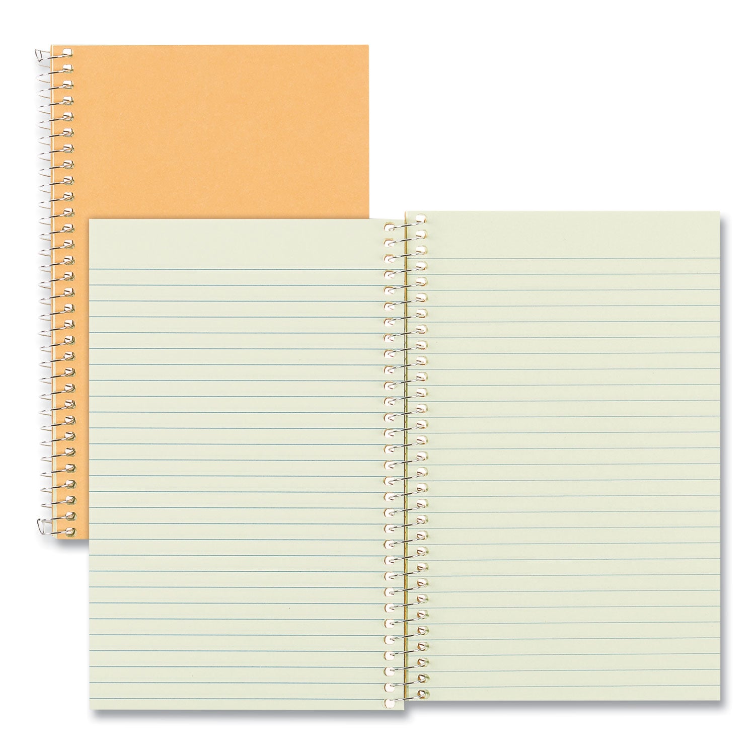 National® Single-Subject Wirebound Notebooks, Narrow Rule, Brown Paperboard Cover, (80) 7.75 x 5 Sheets